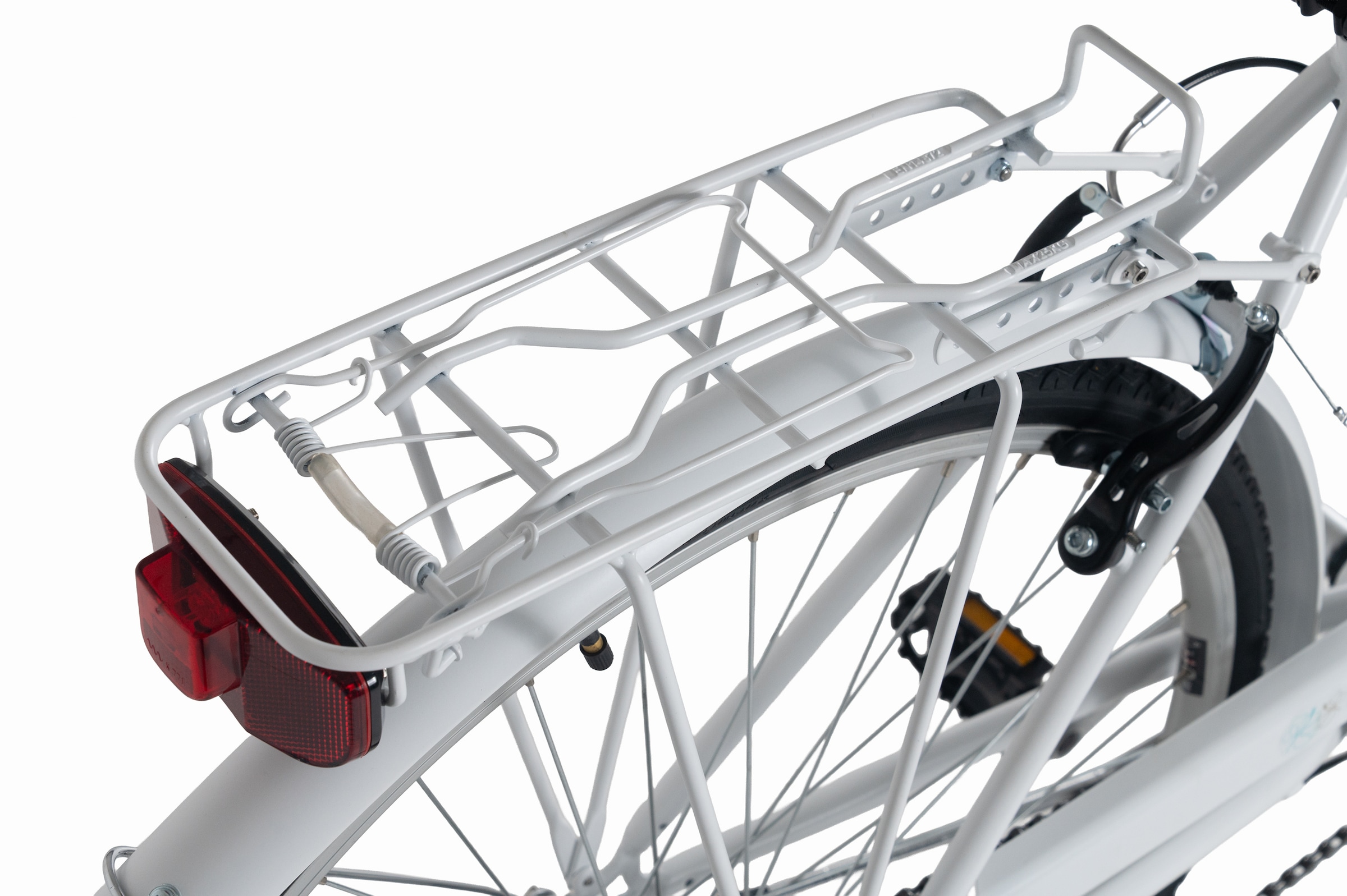 Dacapo Cityrad »DaCapo Citybike 28'' Cantaloupe weiß mit Korb RH 48 cm« 6 Gang Shimano Tourney Schaltwerk Kettenschaltung