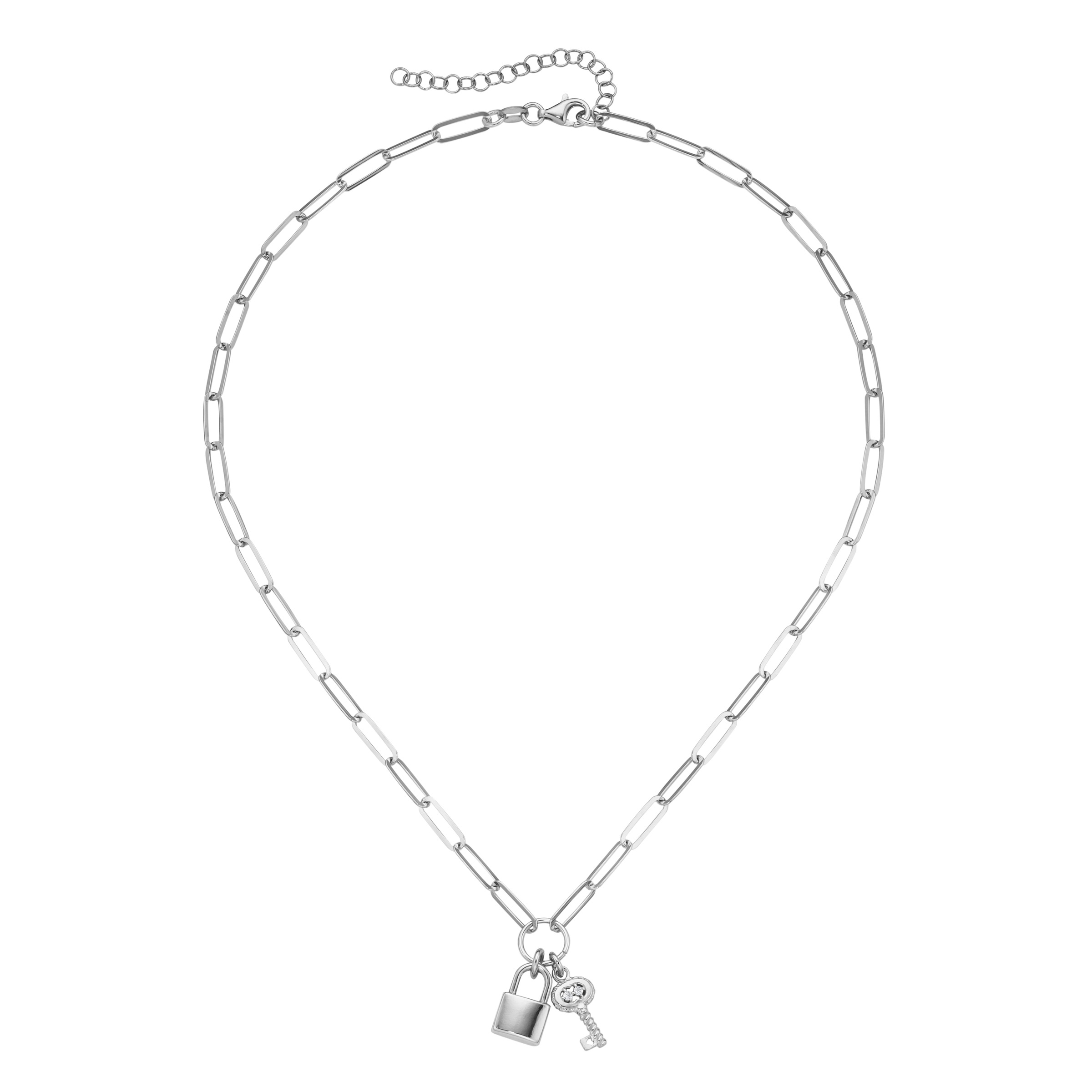 Smart Jewel Collier »mit Anhänger Schloss und Schlüssel, Silber 925«