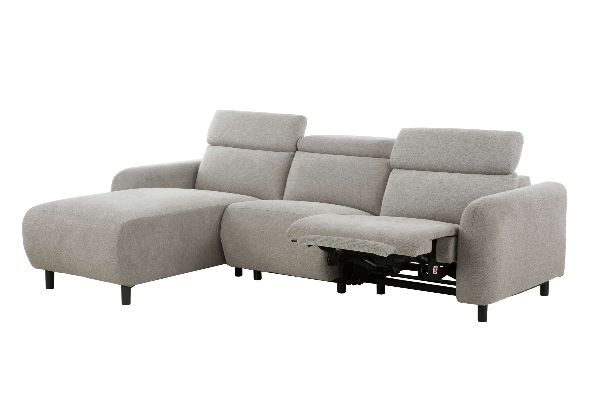 Home affaire Ecksofa »SKAANE Struktur, L-Form, 274 cm, manuelle u. elektrische Funktion,«, 274 cm, mit Kopfteilverstellung und man. oder elektr. Relaxfunktion