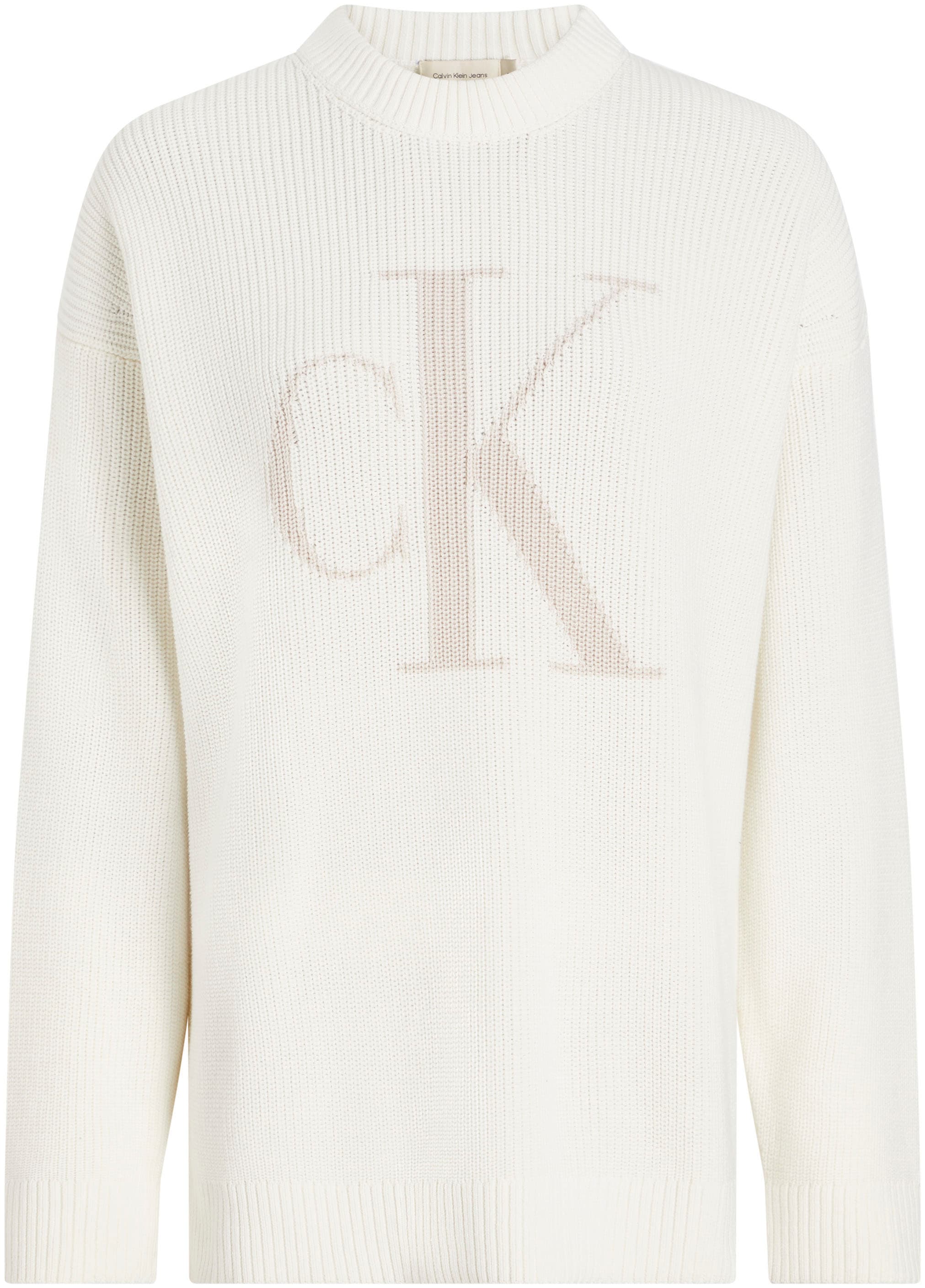 Calvin Klein Jeans Strickpullover »CK INTARSIA HIGH NECK SWEATER«, mit Logostickerei