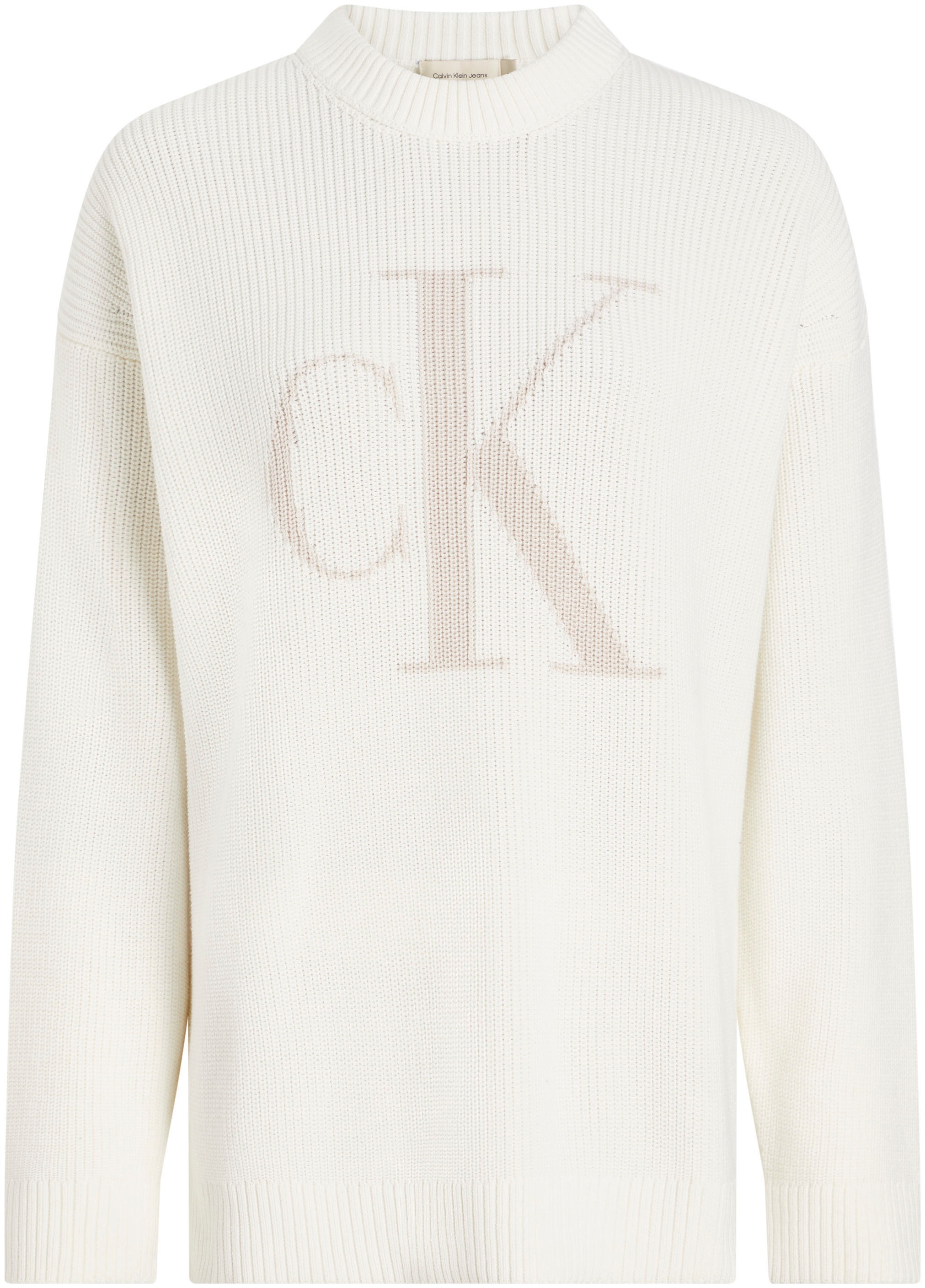 Calvin Klein Jeans Strickpullover "CK INTARSIA HIGH NECK SWEATER", mit Logo günstig online kaufen