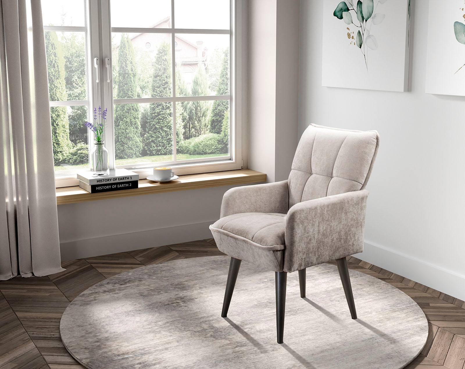 exxpo - sofa fashion Esszimmerstuhl "Mocca" () Armlehnenstuhl, bequem gepol günstig online kaufen