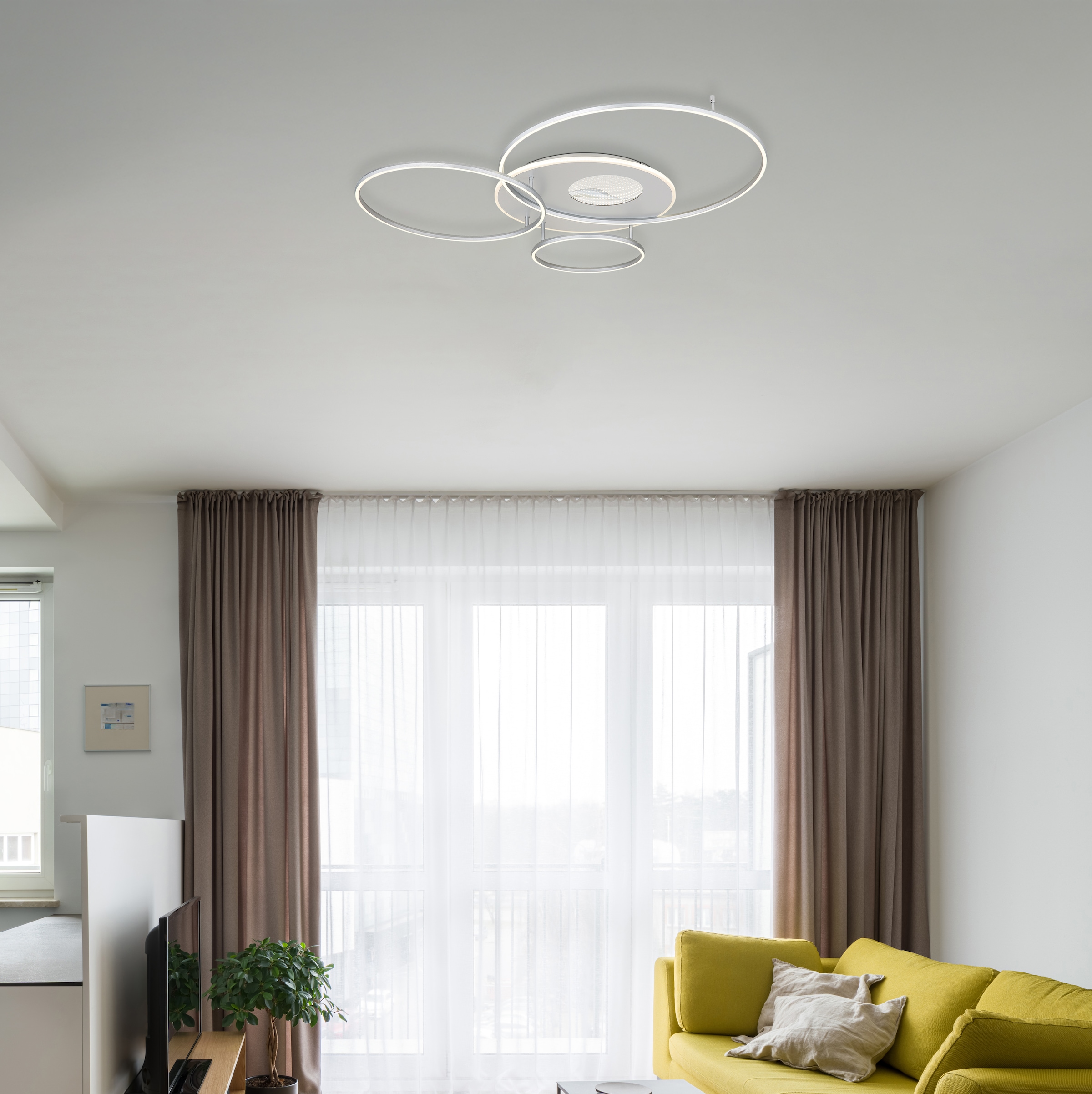 GLOBO LIGHTING Deckenleuchte »INVERTINA« LED-Modul 1 Stk. Deckenleuchte, 3D-Acryl, dimmbar, LED 54W