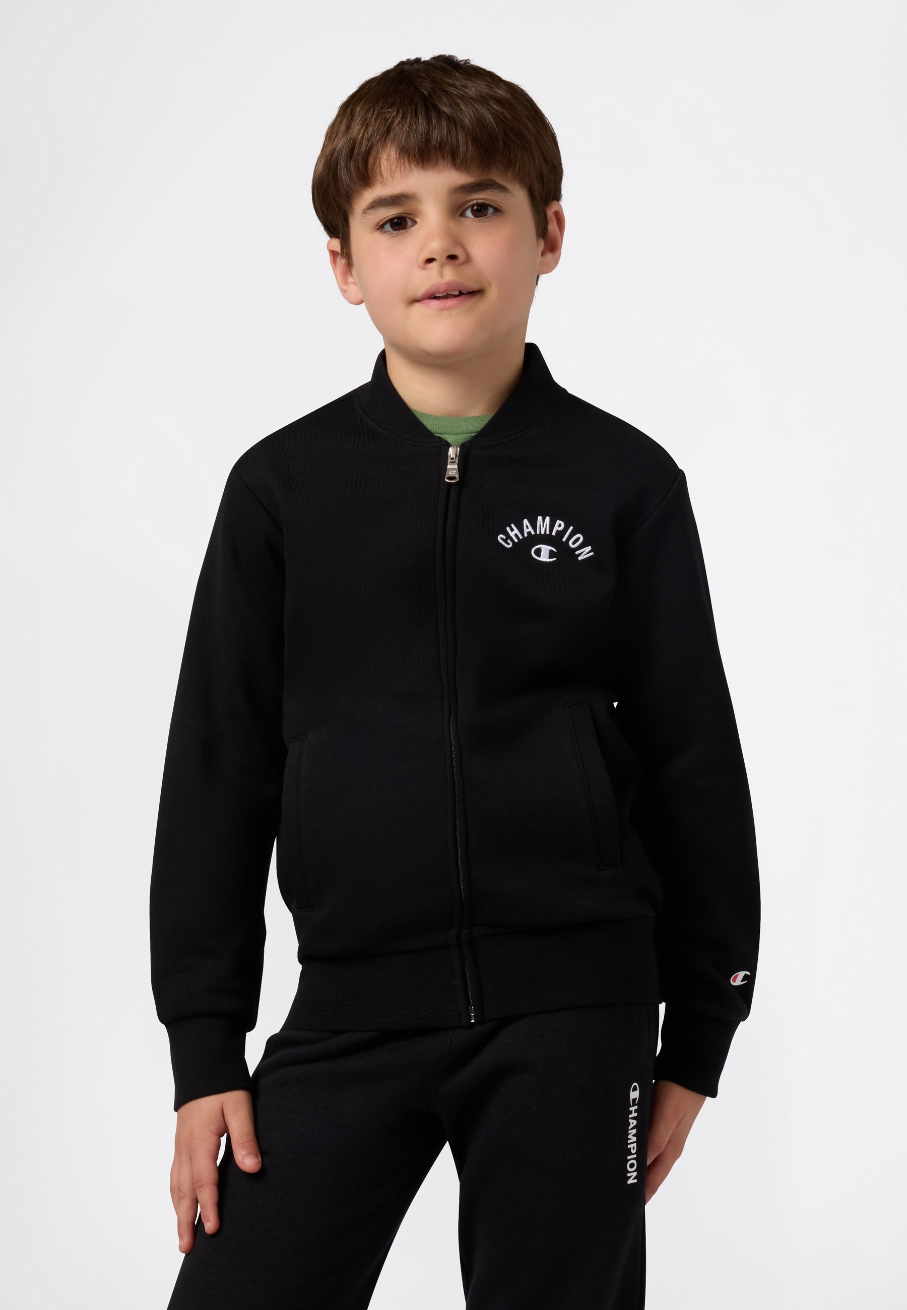 Champion Sweatjacke mit durchgehendem Reißverschluss, aus Baumwolle und Polyester