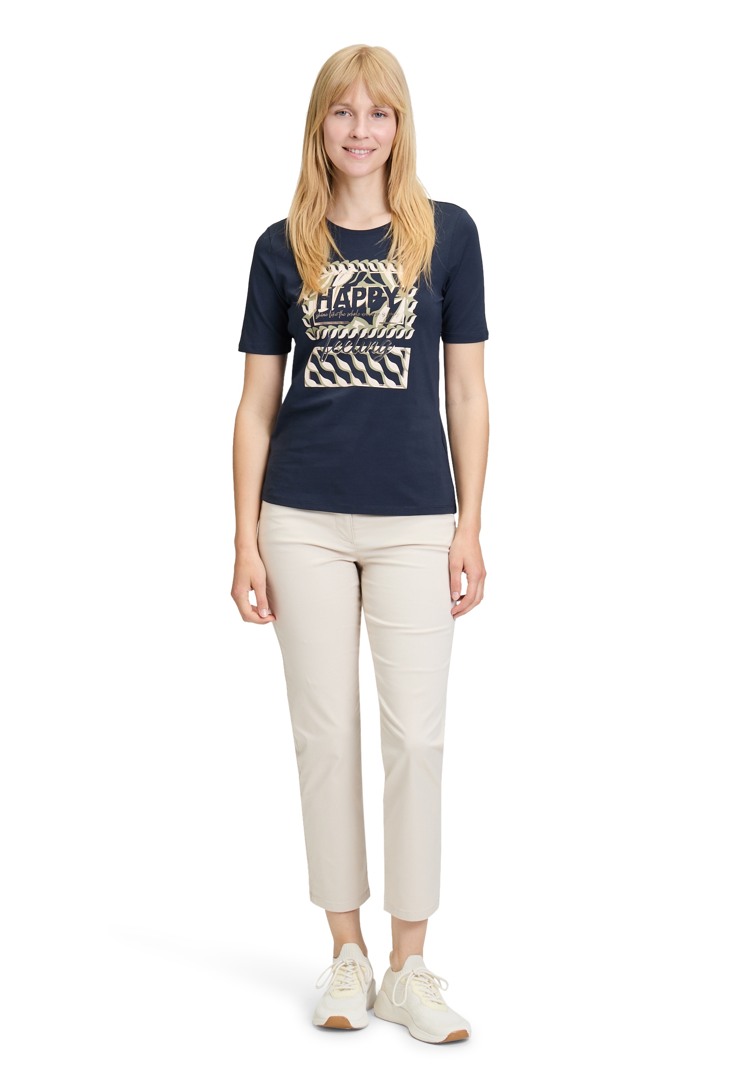 Betty Barclay Kurzarmshirt »Betty Barclay Basic Shirt mit Placement«, (1 tlg.)