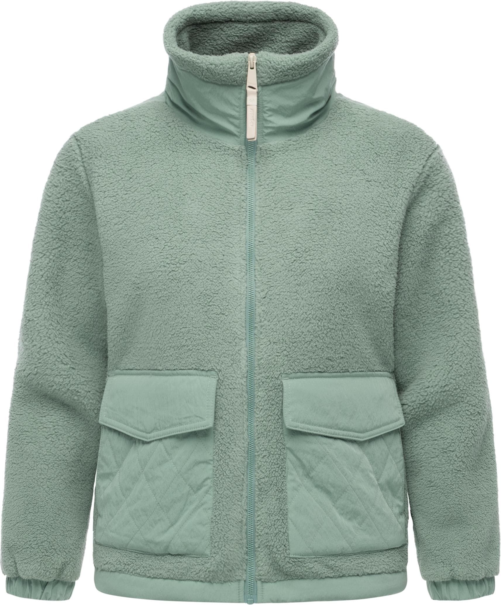 Ragwear Plüschjacke "Arctika II" ohne Kapuze Flauschige Jacke aus Teddyfleece