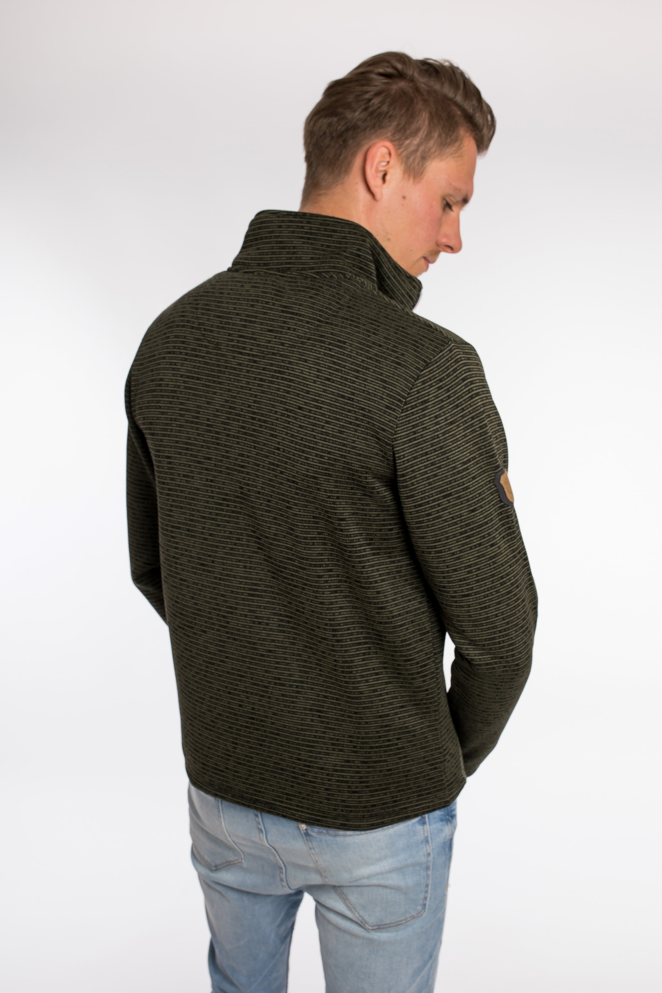 DEPROC Active Strickfleecejacke »LACEWOOD MEN«, Kontrastreissverschluss