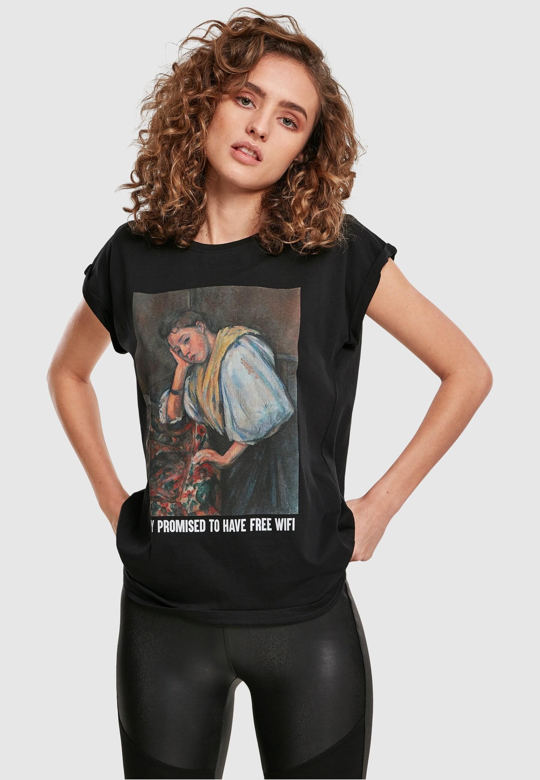 MisterTee Kurzarmshirt »MisterTee Damen Ladies No Wifi Tee«, (1 tlg.)