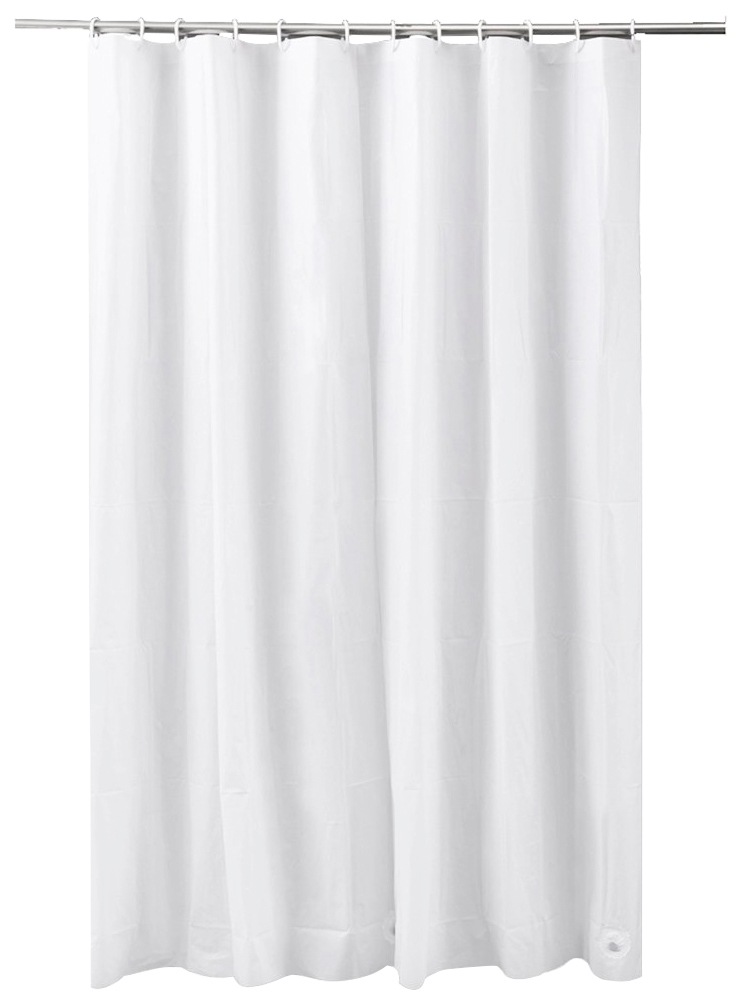 Duschvorhang ADOB, B:180cm H:200cm, weiß, Polyester, Duschvorhänge, Höhe 200 cm