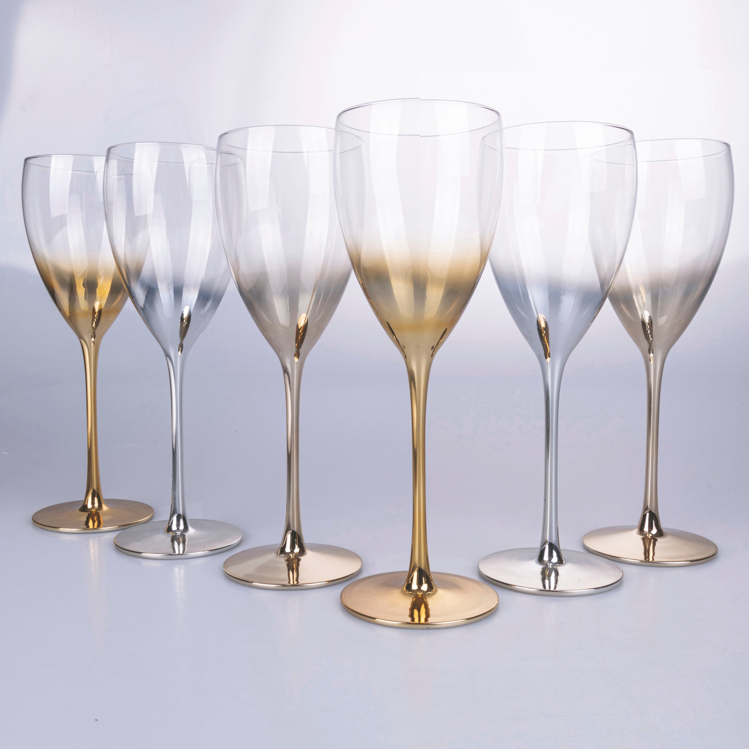 Villa d'Este Weinglas »Très Chic«, (Set, 6 tlg.), Gläser-Set, 6-teilig, Inhalt 410 ml