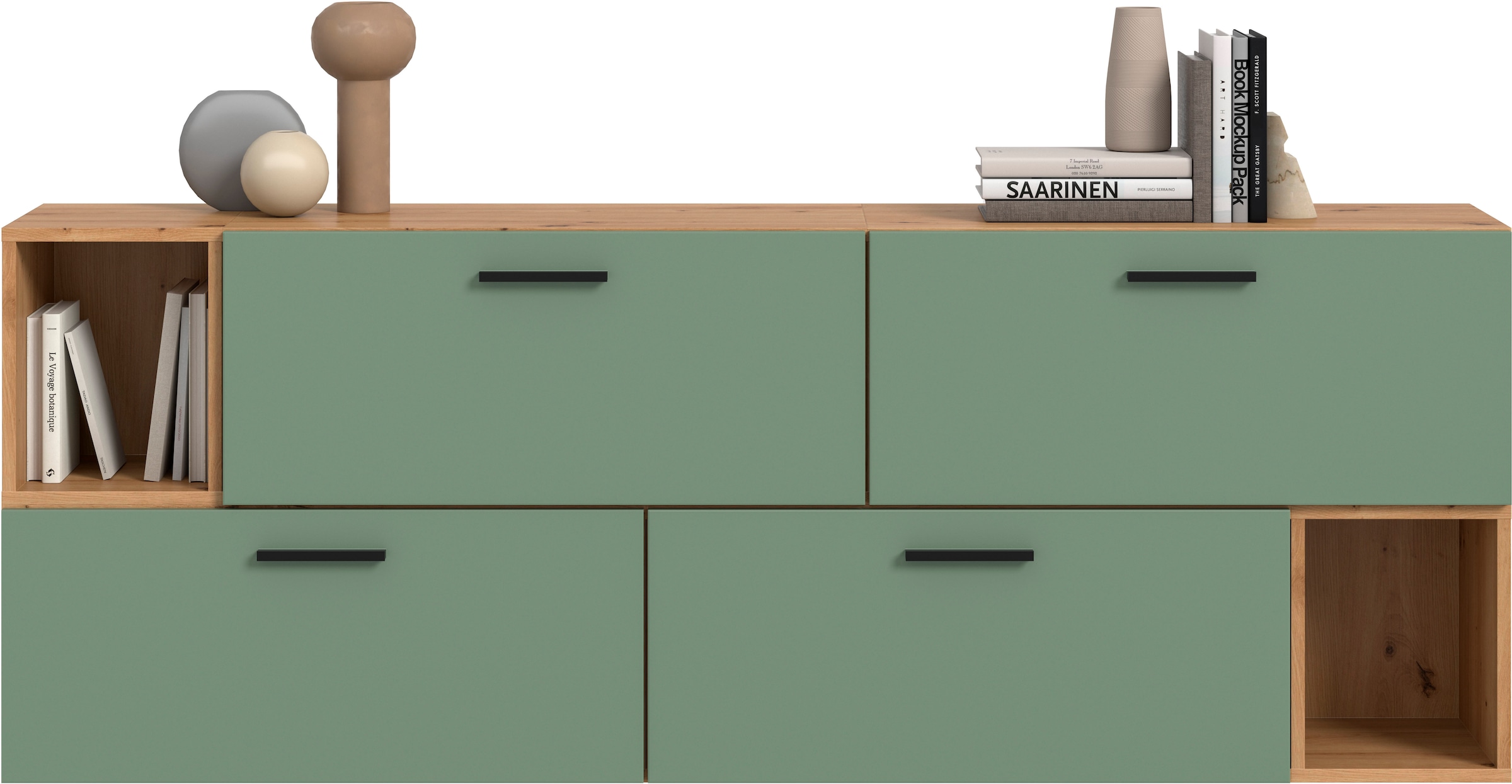 Home affaire Schrank-Set "ENESTE, 6-teilig, in verschiedenen Farben, individuell kombinierbar" verschiedenste Kombinationmöglichkeiten, stehend oder hängend, 2 Stk. tlg.