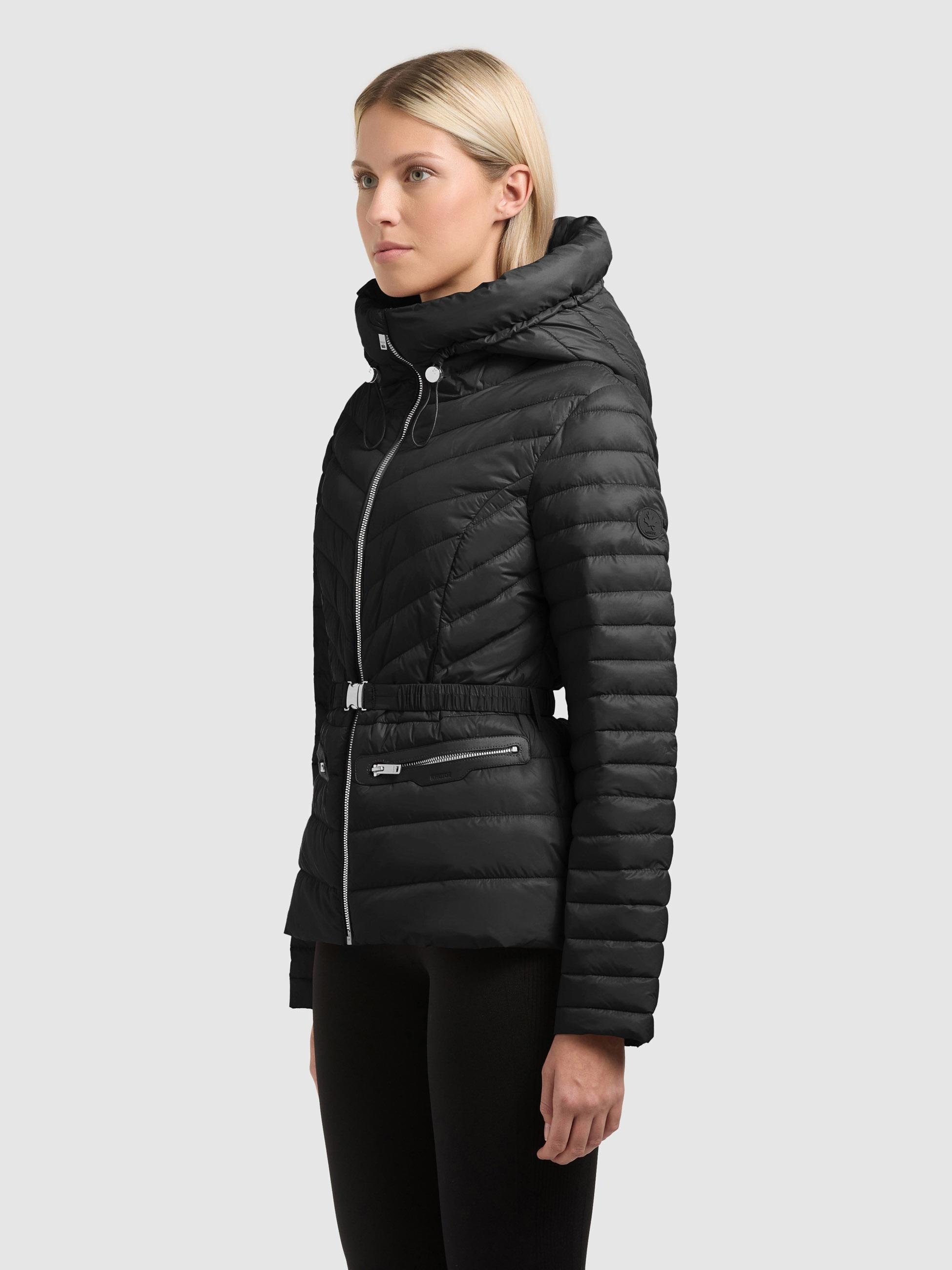 khujo Outdoorjacke »Lorella« mit Kapuze Übergangsjacke mit Kapuze und Taillengürtel
