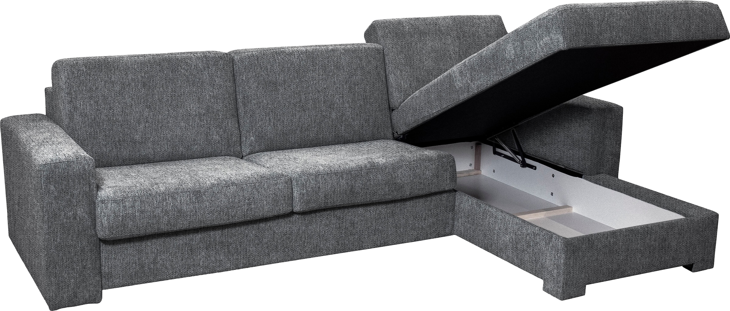 Home affaire Ecksofa »Roma "M" Matratzenhöhe 14 cm, Dauerschlaffunktion, mit Unterfederung,«, Liegemaße ca 143x198 cm, L-Form