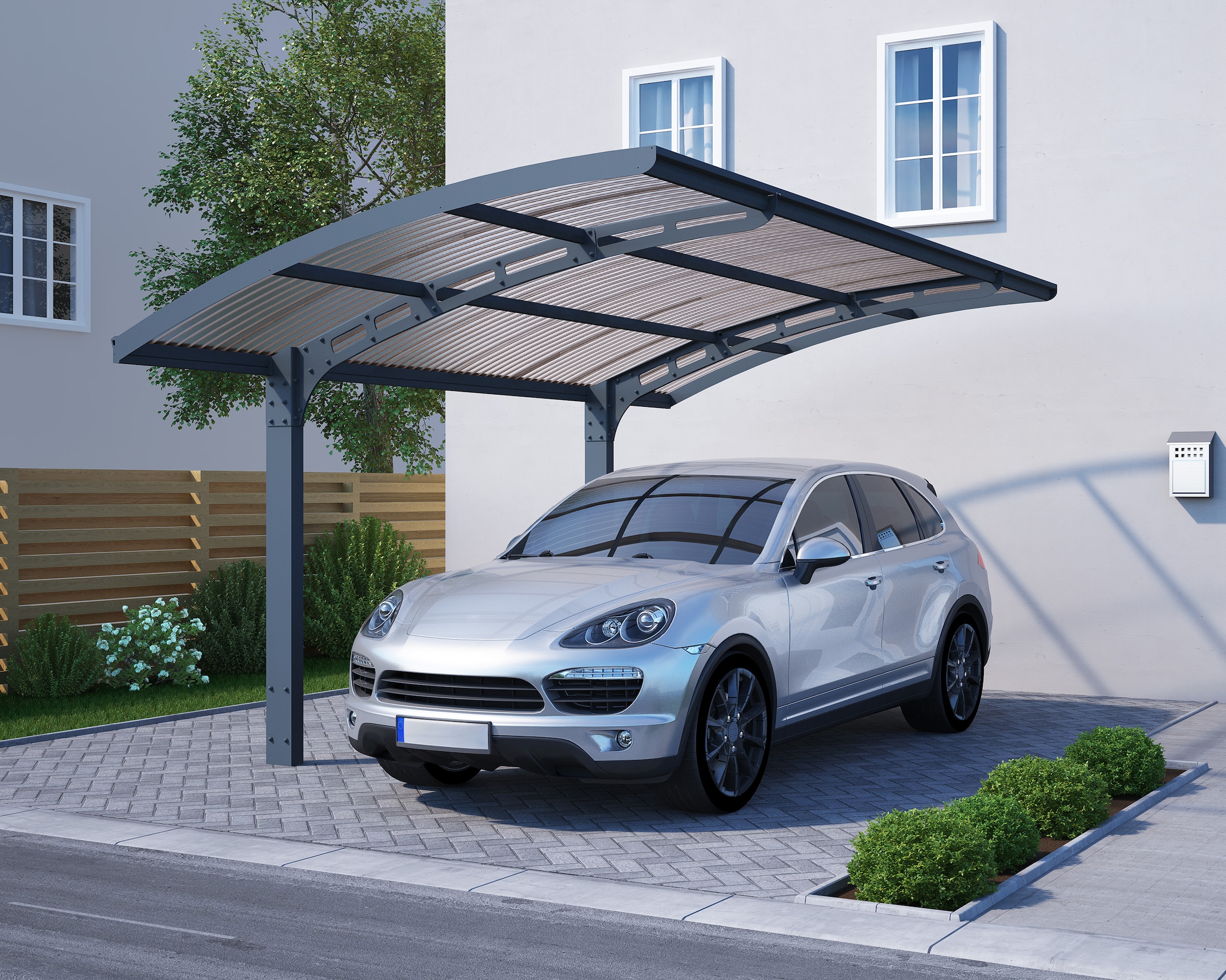 Palram - Canopia Einzelcarport »Arizona«, Aluminium, 260 cm, Anthrazit, 100% UV-geschützt