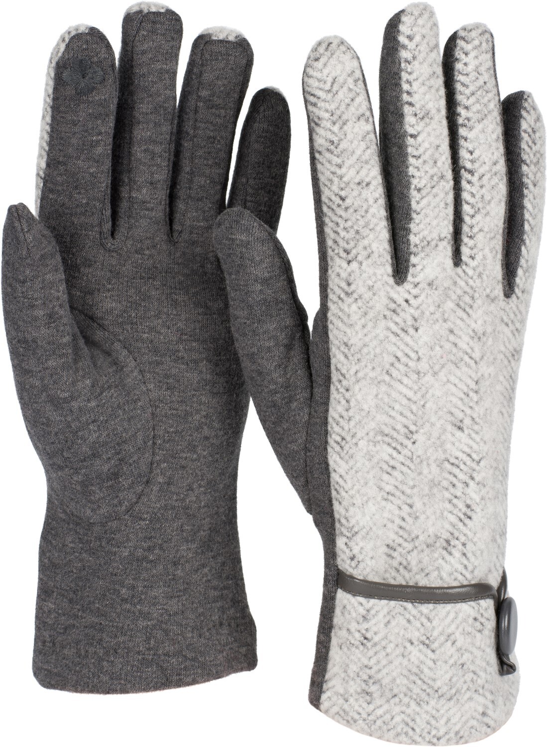 styleBREAKER Fleecehandschuhe "Touchscreen Handschuhe Fischgrät Muster" 1 Stk.