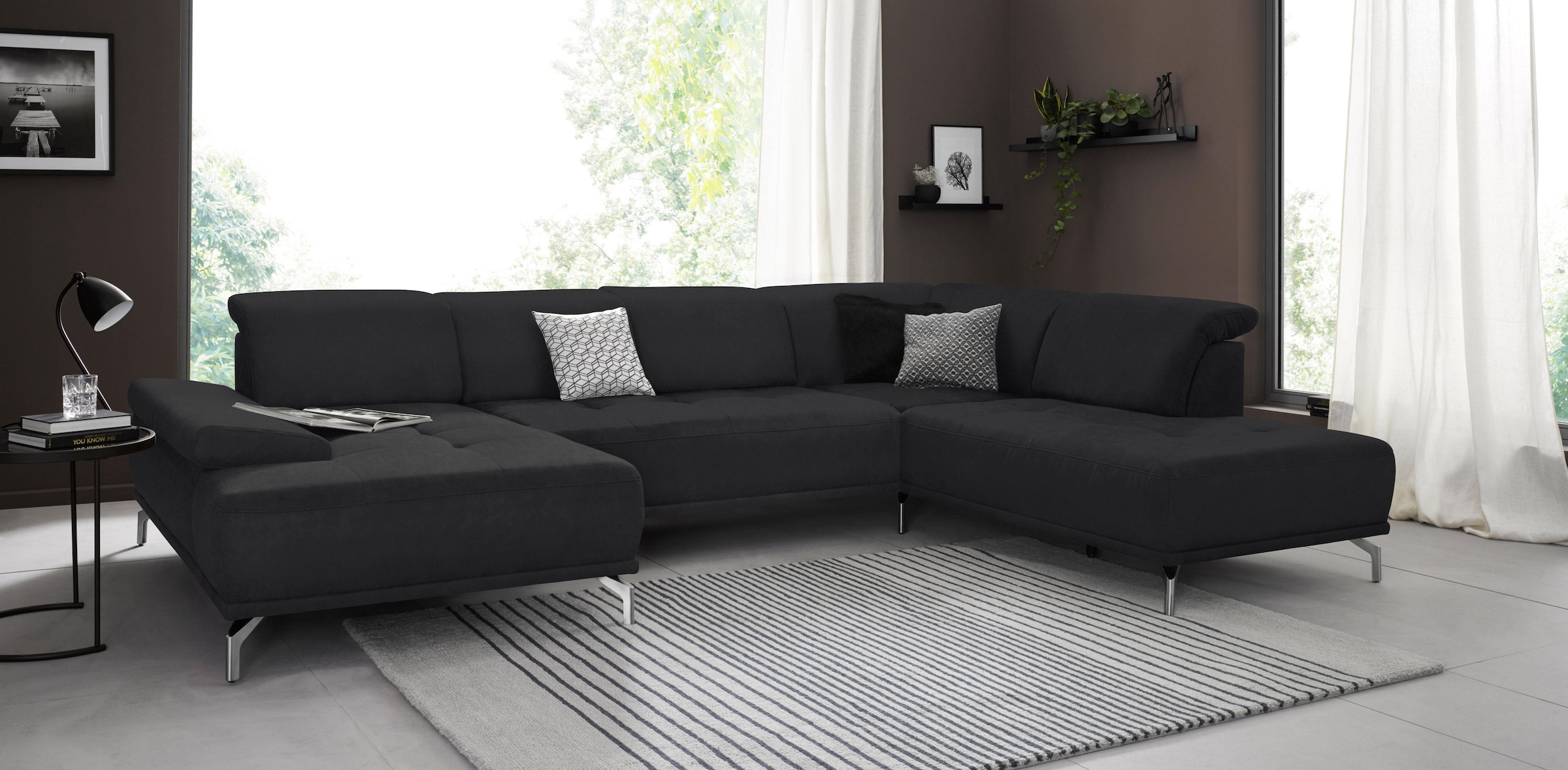 Home affaire Wohnlandschaft "Caluna" Inkl.Sitztiefenverstellung, wahlweise günstig online kaufen