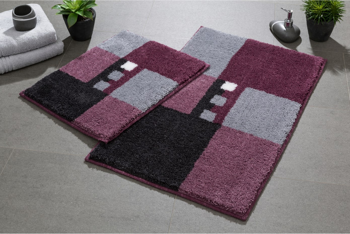 Badematte GRUND, lila, Badematten