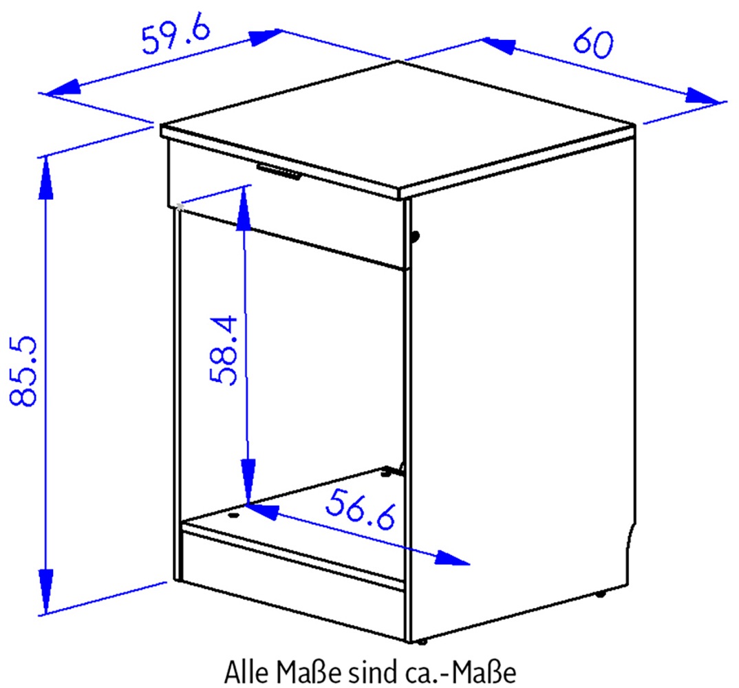 Gami Herdumbauschrank »Eden Backofenschrank B.60«, Backofenschrank B.60