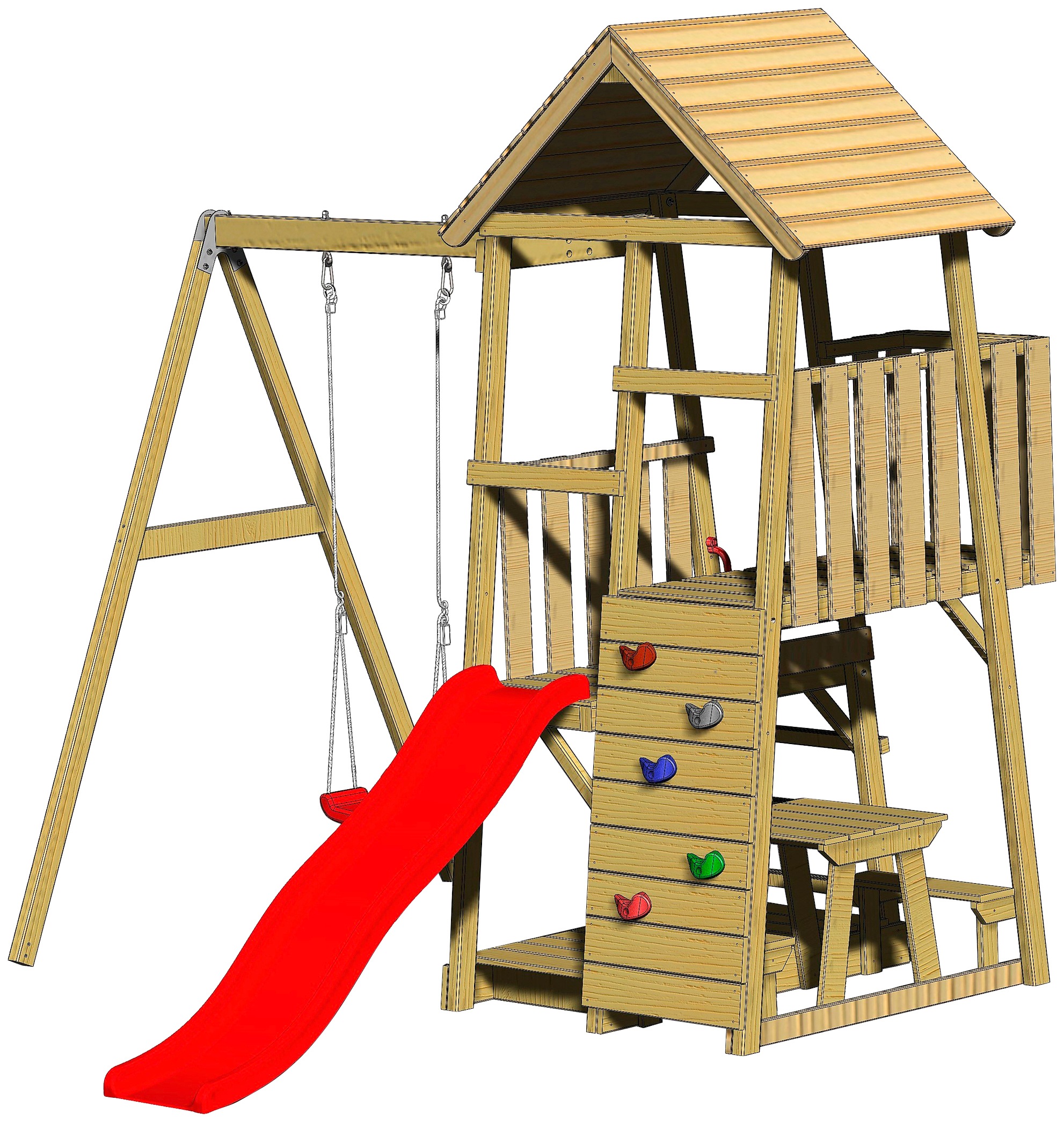 Wendi Toys Spielturm »Wendi Toys Gorilla«, BxTxH: 270x290x270 cm