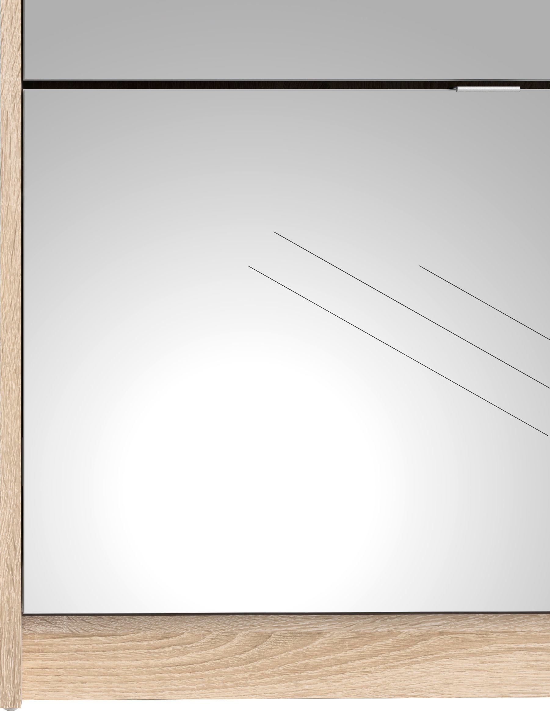 INOSIGN Schuhschrank »Shoes«, verspiegelte Klappenfronten, 2 Fächer, Folienbeschichtet, Höhe 162 cm