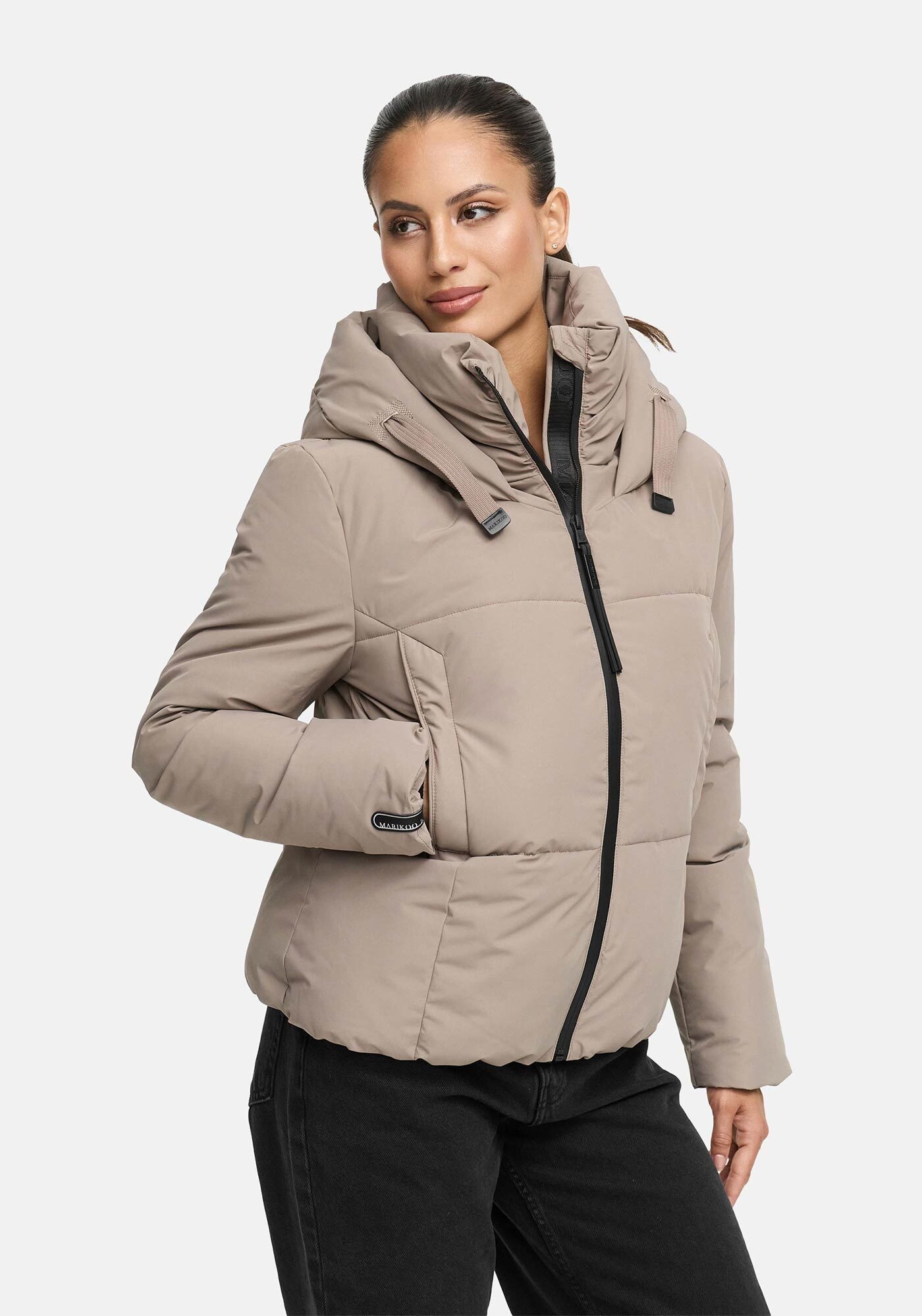 Marikoo Winterjacke "Ninikaa" kurze Winterjacke mit extra hohem Windschutzk günstig online kaufen