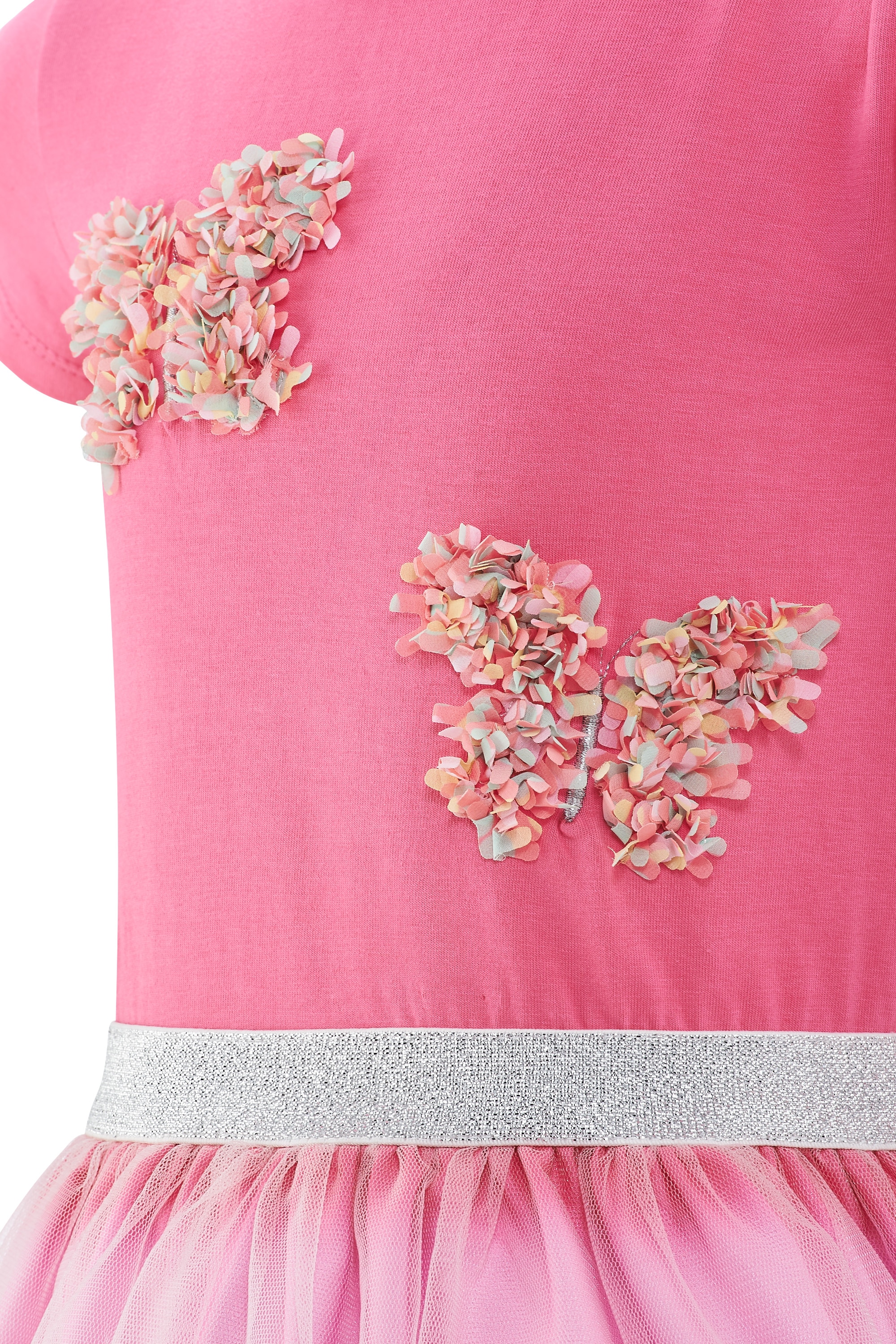 happy girls Jerseykleid mit tollem Tüllrock und hochwertig applizierten Schmetterlingen