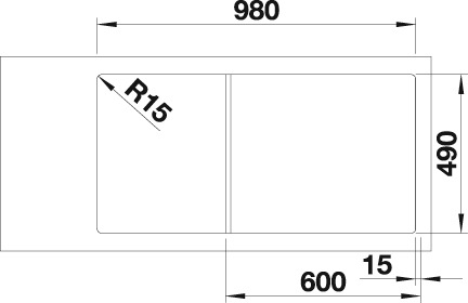 Blanco Granitspüle »AXIA III 6 S« inkl. Esche-Compound-Brückenschneidbrett, Multifunktionsschale