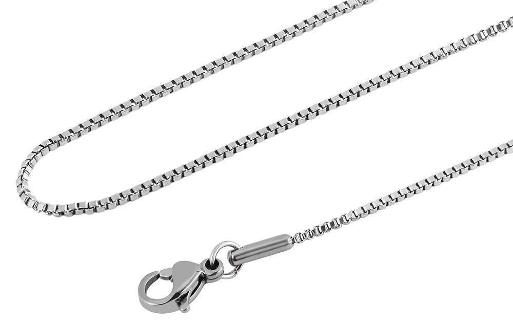ADELIA ́S Damen Kette ohne Anhänger "Damen Edelstahl Venezianerkette Halskette", 50, Edelstahl, silber, Edelstahl, Halsketten