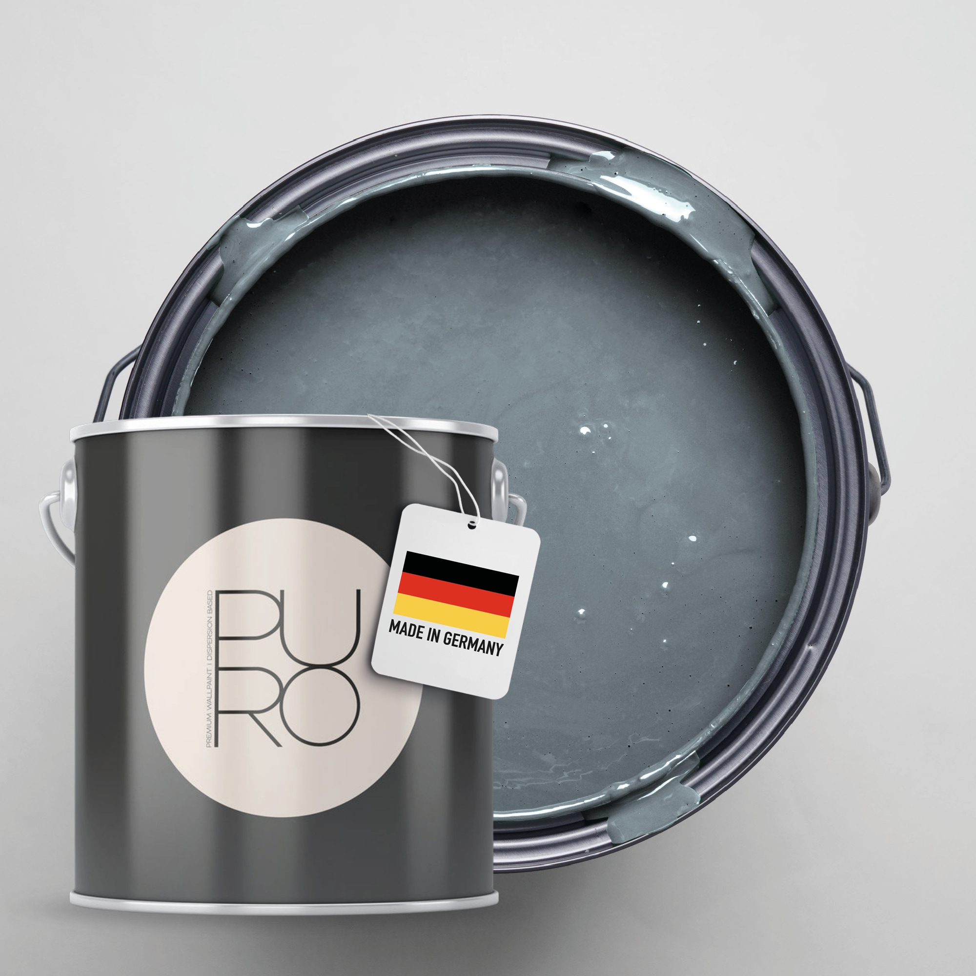A.S. CRÉATION Wandfarbe "Premium Innenwandfarbe PURO Tuchmatt bluish petrol", 5 l 5mlc3011 bluish petrol, Farben, ideal für Wohnzimmer, Schlafzimmer,