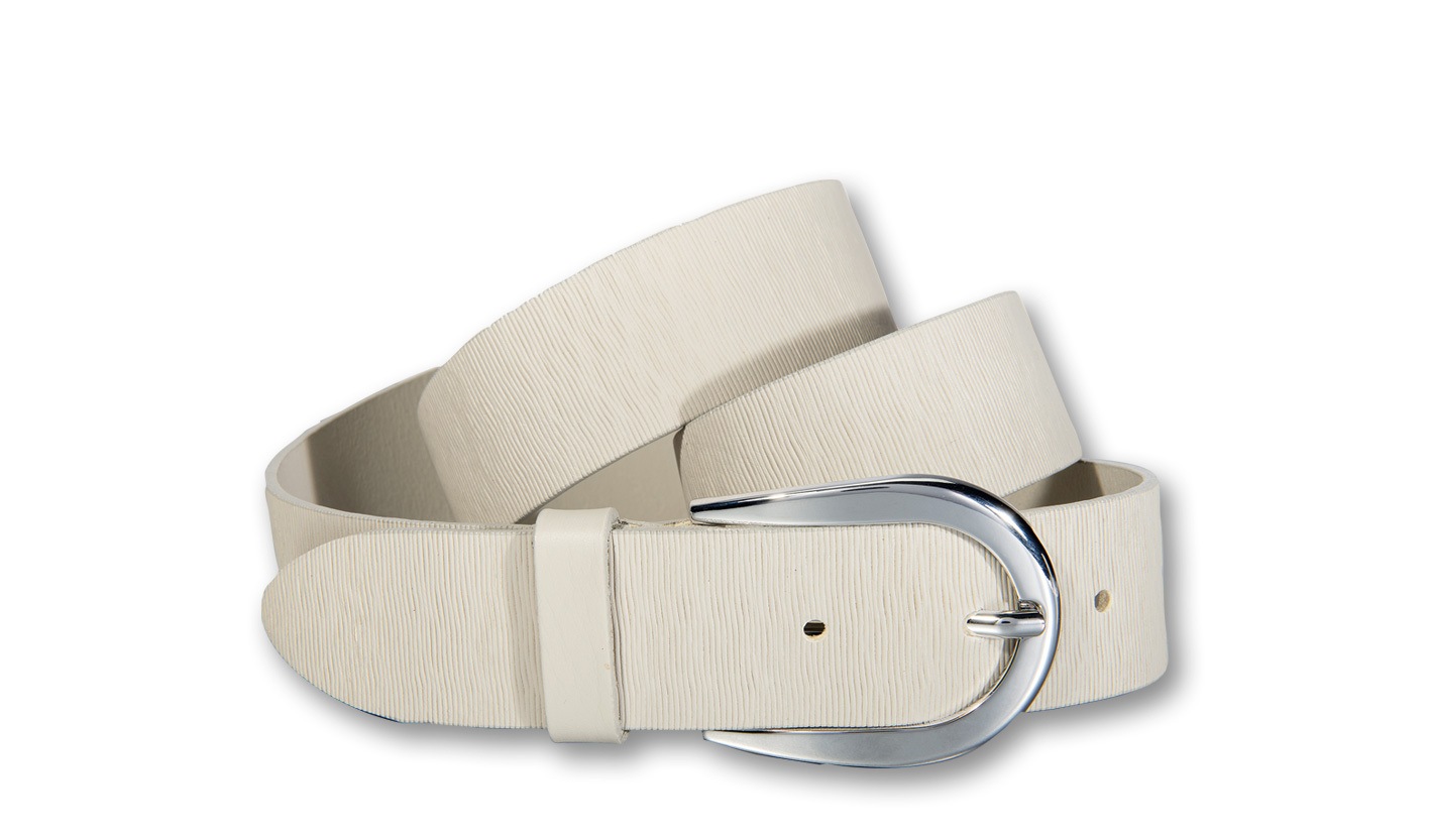 Silbergift Ledergürtel "Ledergürtel mit silber-glänzender Designschließe" günstig online kaufen