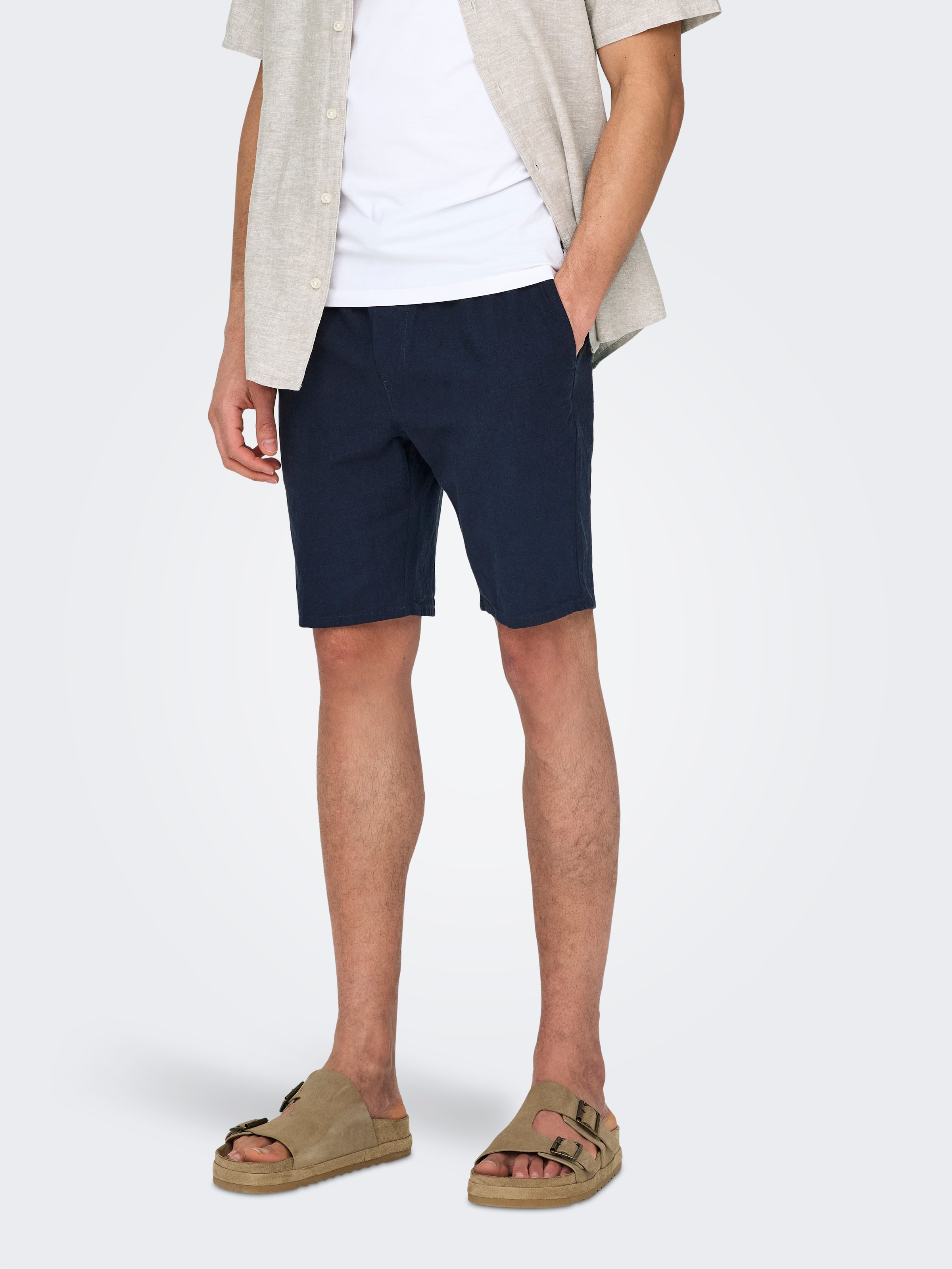 ONLY & SONS Shorts »ONSLINUS 0007 COT LIN SHORTS NOOS«