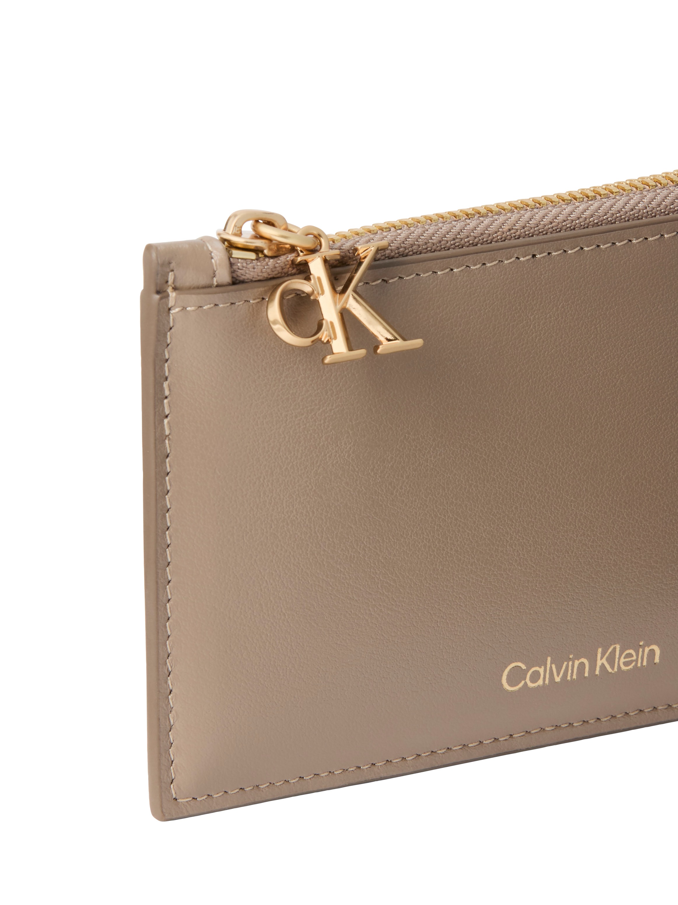 Calvin Klein Kartenetui »CK PULLER 6CC ZIP CARDCASE« Kreditkartenetui mit CK-Anhänger und Reißverschluss-Fach