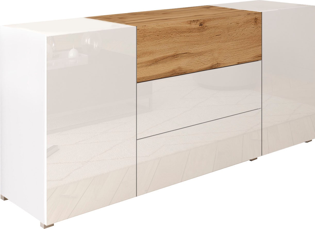 INOSIGN Sideboard "BERLIN", Moderne grifflose Kommode Breite 150 cm, 4 Schubkästen/ 2 Türen