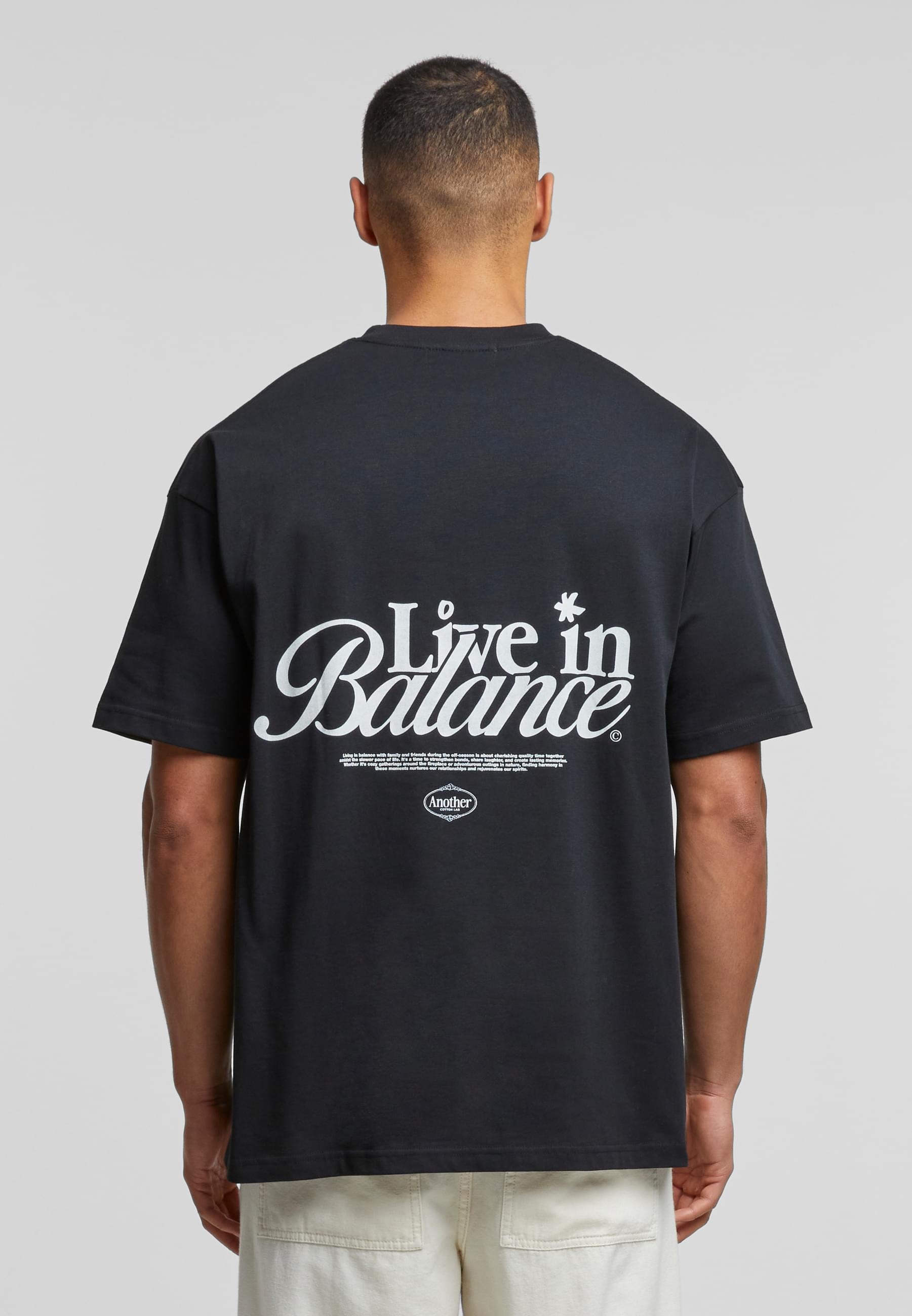 Another Cotton Lab T-Shirt »Another Cotton Lab Live in Balance Heavy Oversized T-Shirt«, (1 tlg.)