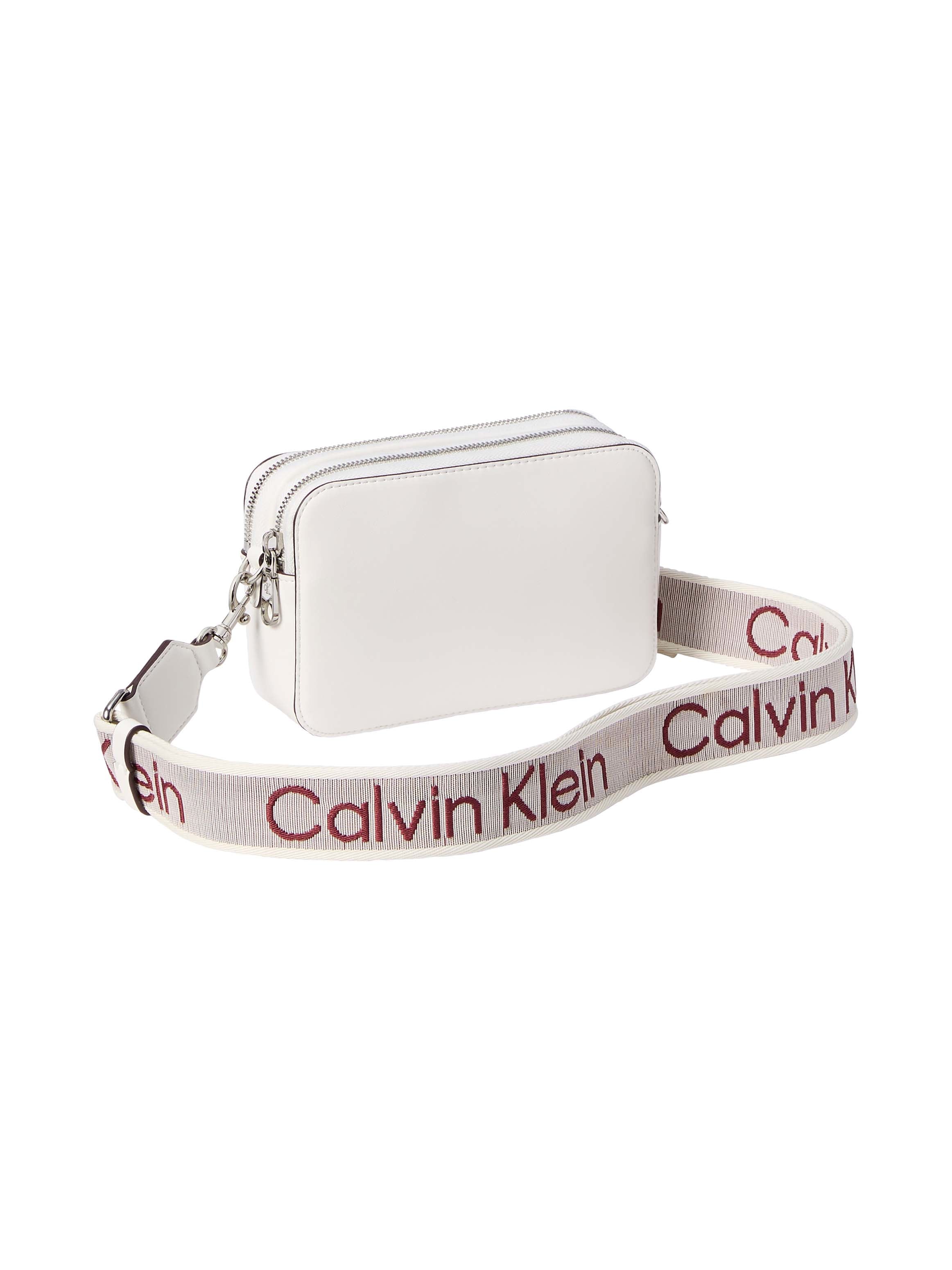 Calvin Klein Mini Bag »WEBBING DOUBLE STRAP CAMERA BAG« kleine Schultertasche, Umhängetasche, Abendtasche mit Henkel