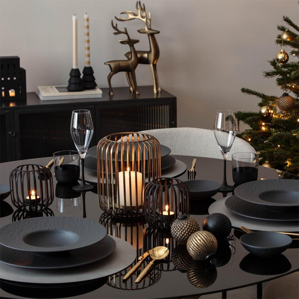 Villeroy & Boch Windlicht »Windlicht Christmas Chic 12,5 cm schwarz« Nur Dekoration