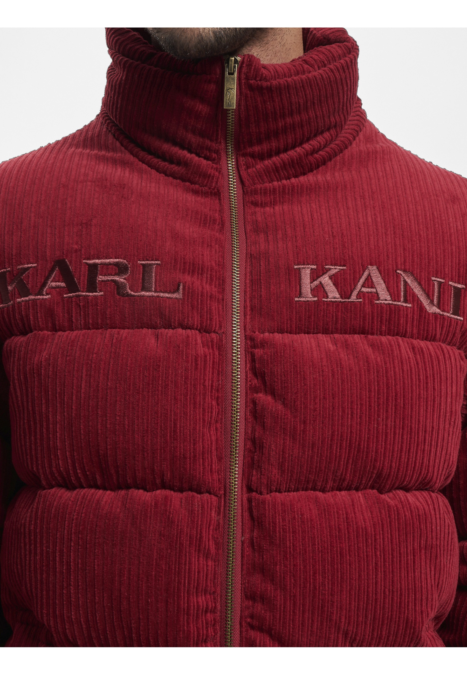 Karl Kani Winterjacke »Karl Kani Unisex KM233-038-1 KK Retro Corduroy Puffer Jacket« 1 Stk. tlg. ohne Kapuze
