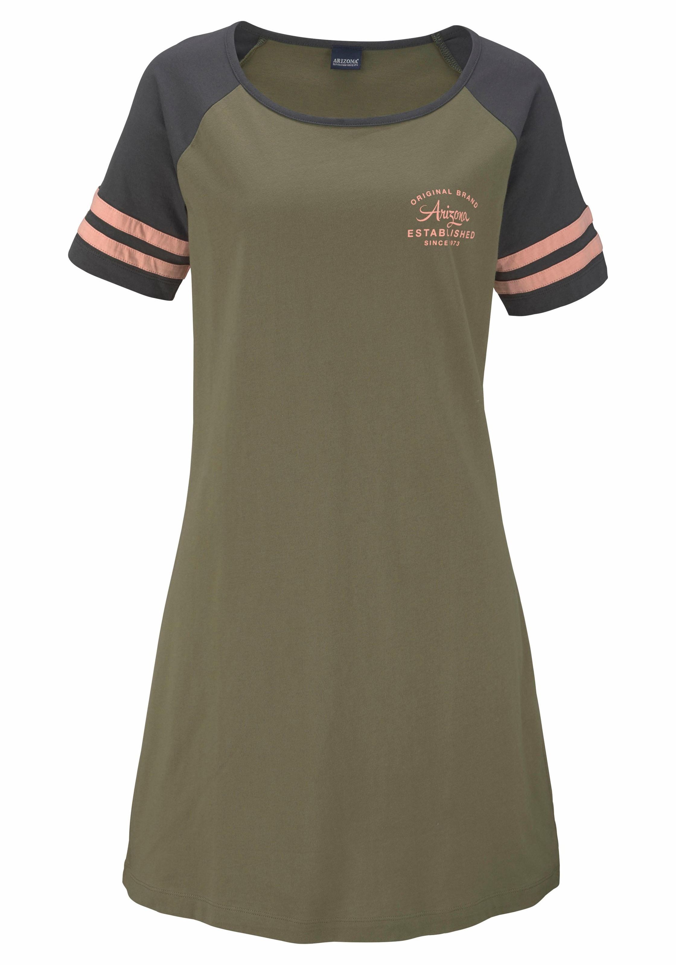 Arizona Nachthemd 1-teilig, mit Raglanärmeln in Kontrastfarbe günstig online kaufen