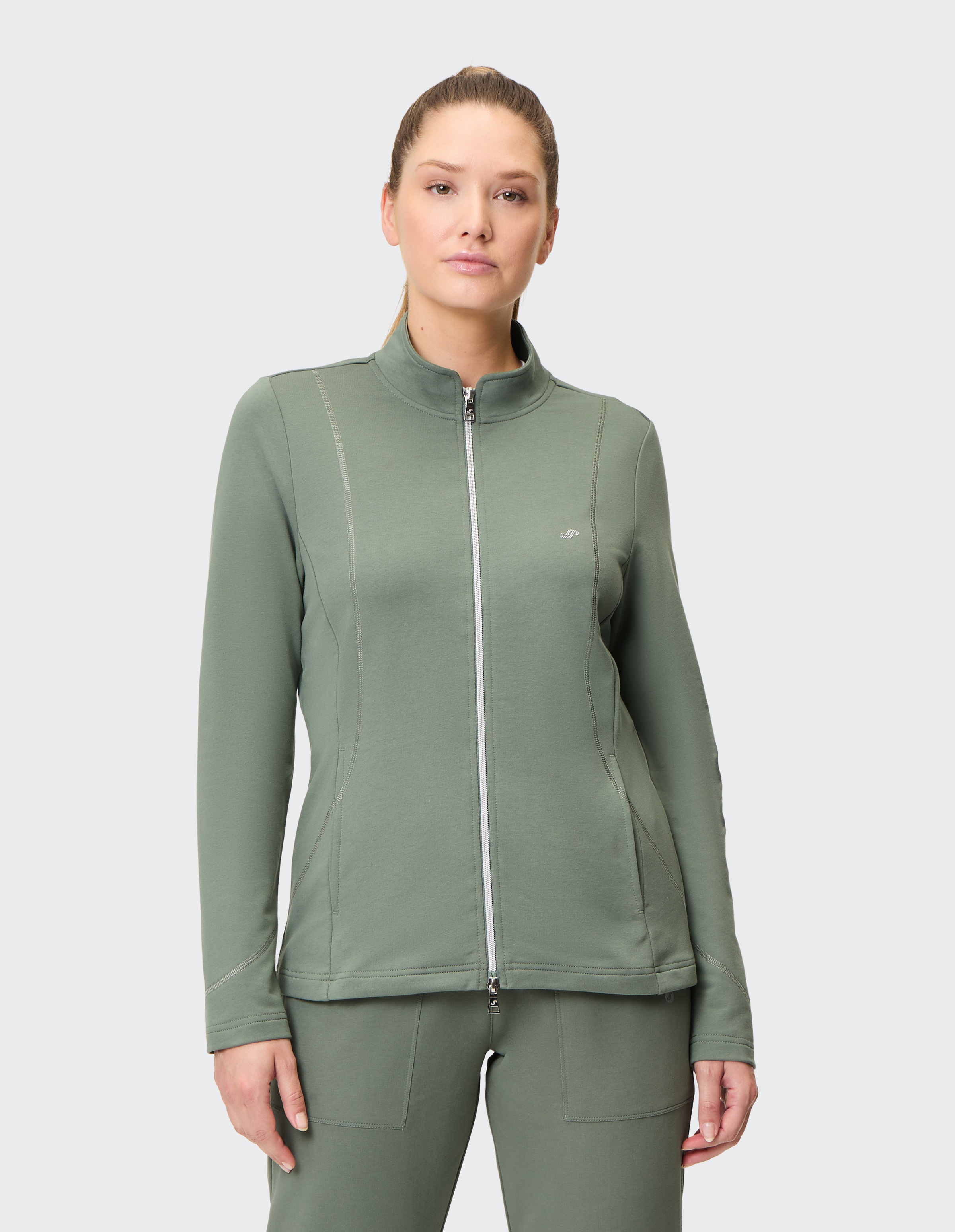 JOY SPORTSWEAR Damen Sweatjacke "DORIT"grape leaf, Gr. 50, Obermaterial: 70% Baumwolle, 25% Polyester, 5% Elasthan, Sweatjacken
