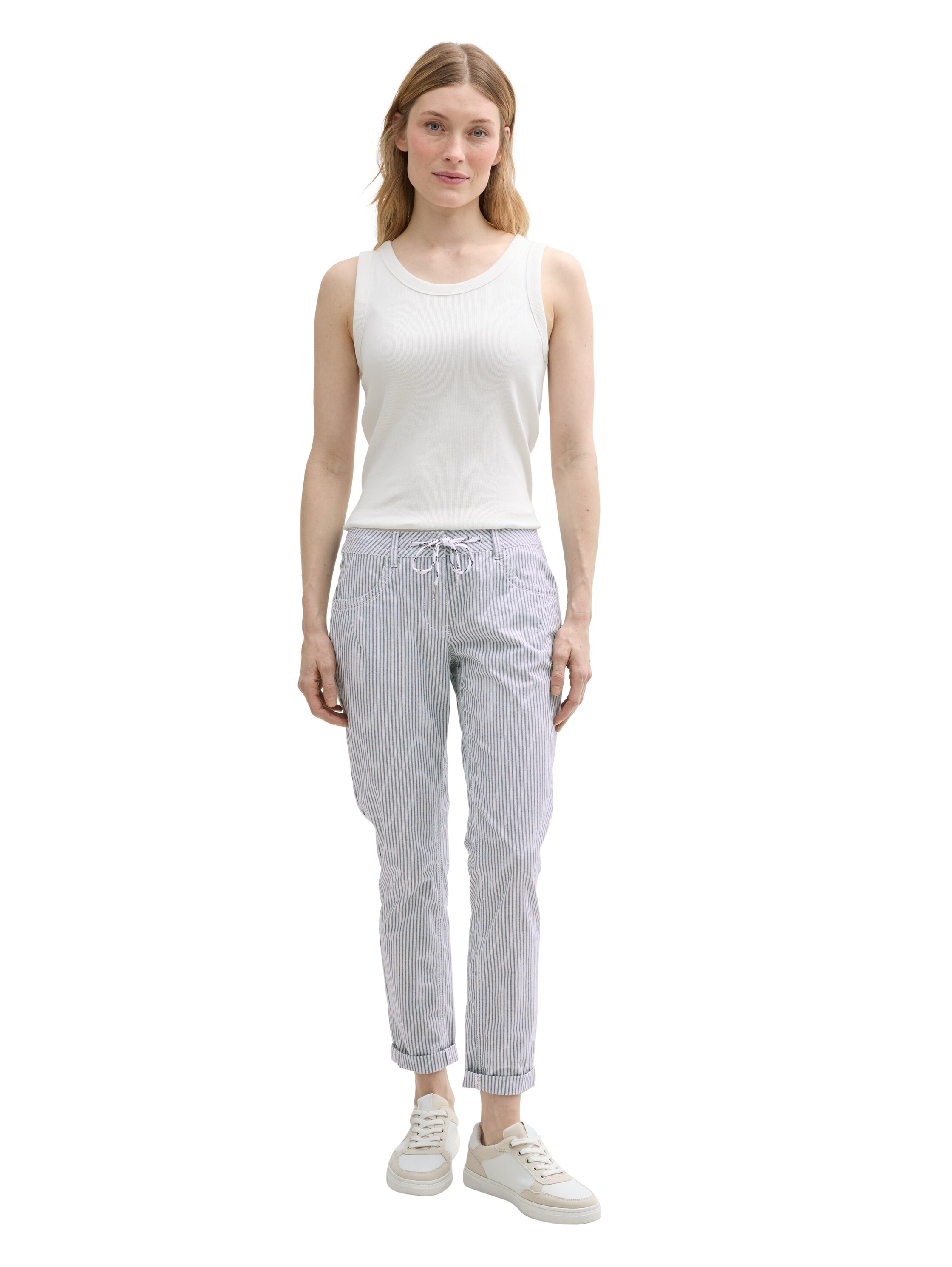 TOM TAILOR Stoffhose, im Streifendesign und mit Kordelzug