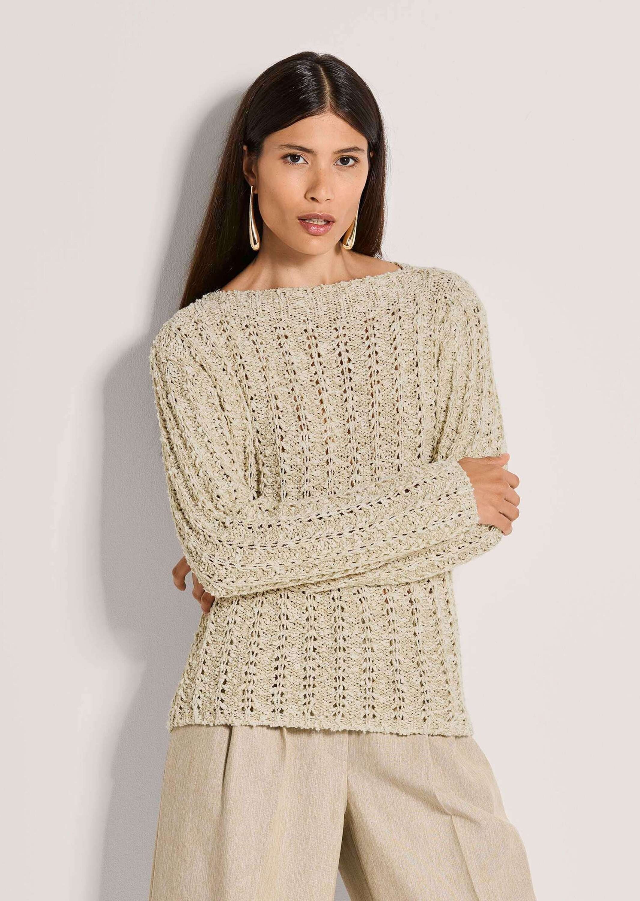Madeleine Long Pullover White/Size 48 2