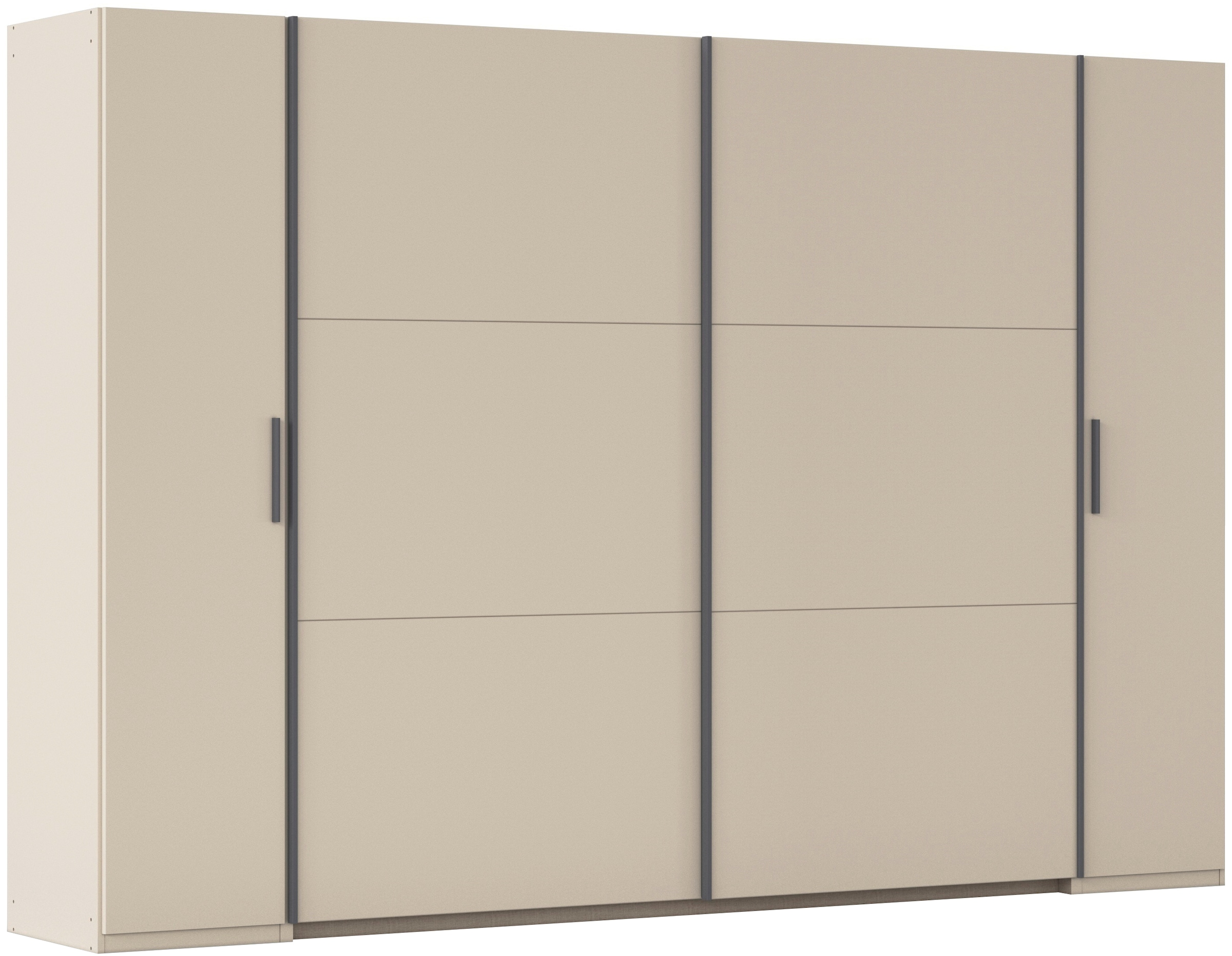 rauch Schwebetürenschrank "Kleiderschrank Drehtürenschrank Schrank Garderobe KRONACH" in 3 Ausstattungen BASIC/CLASSIC/PREMIUM, Breiten 225/268/311/354 cm, mit Dreh- und Schwebetüren und vielen Einlegeböden MADE IN GERMANY