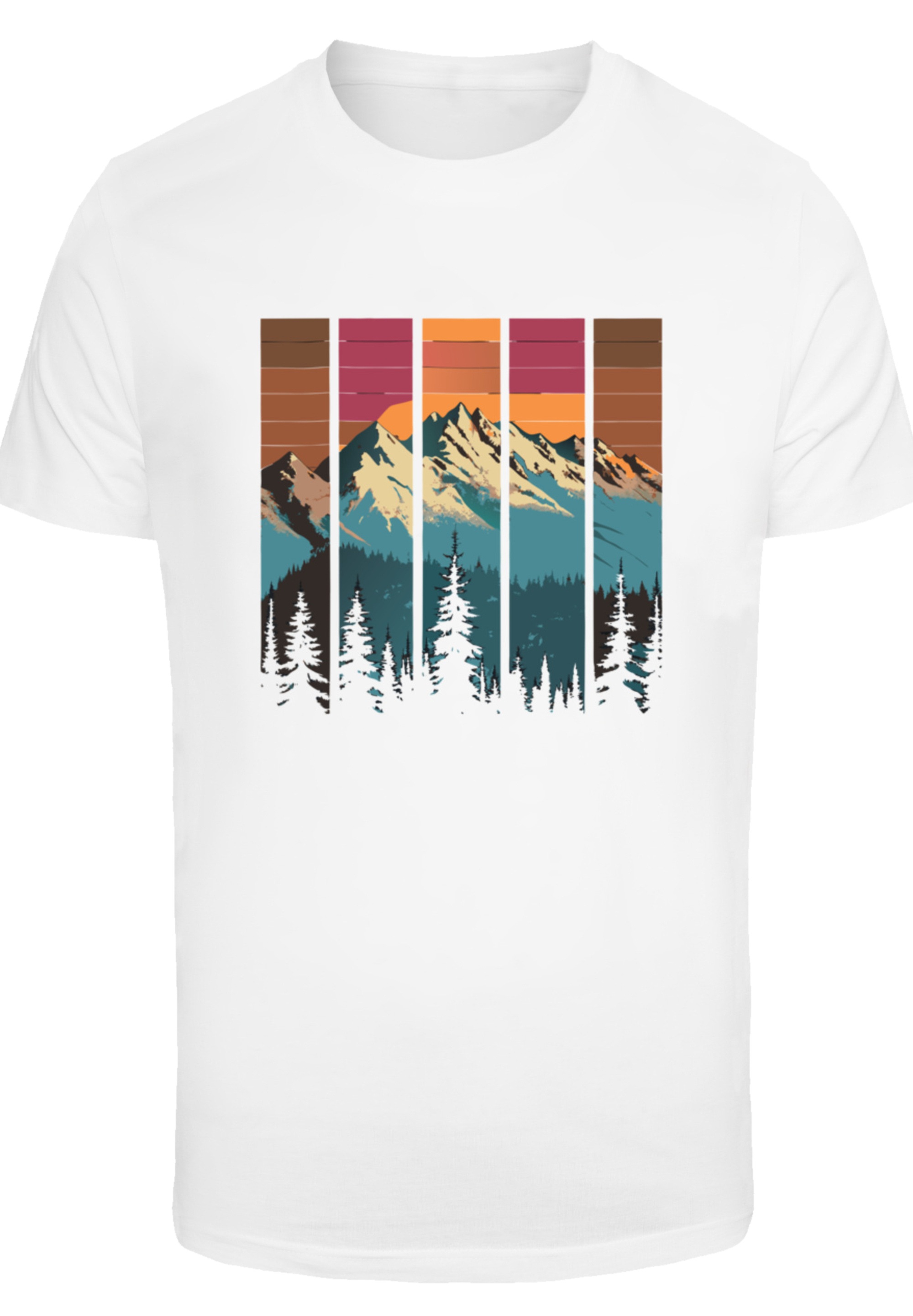 F4NT4STIC T-Shirt »Berg Sonnenuntergang Retro«, Premium Qualität
