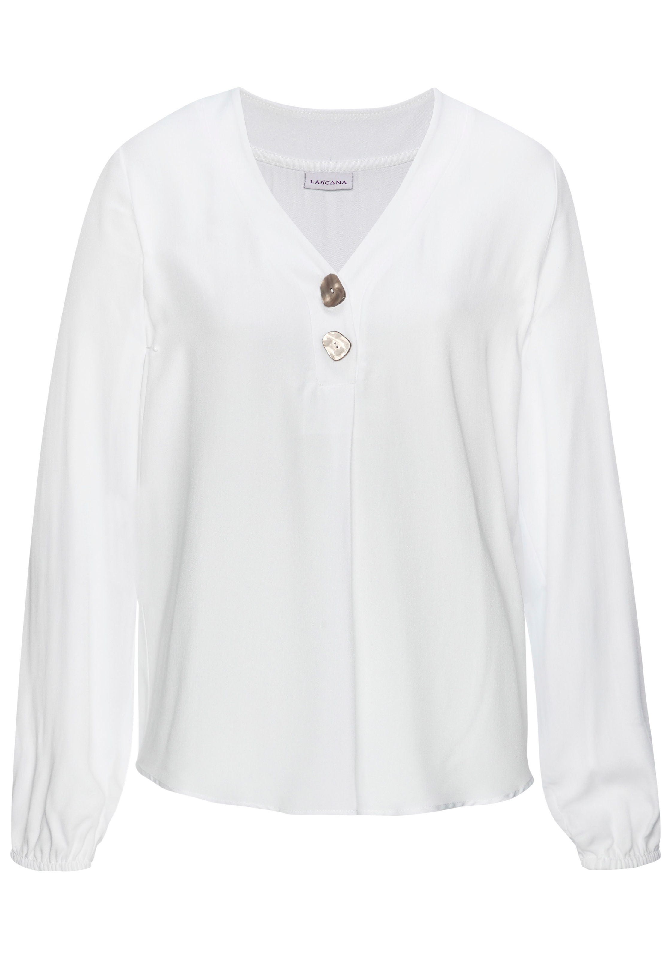 LASCANA Langarmbluse mit modischen Knöpfen günstig online kaufen