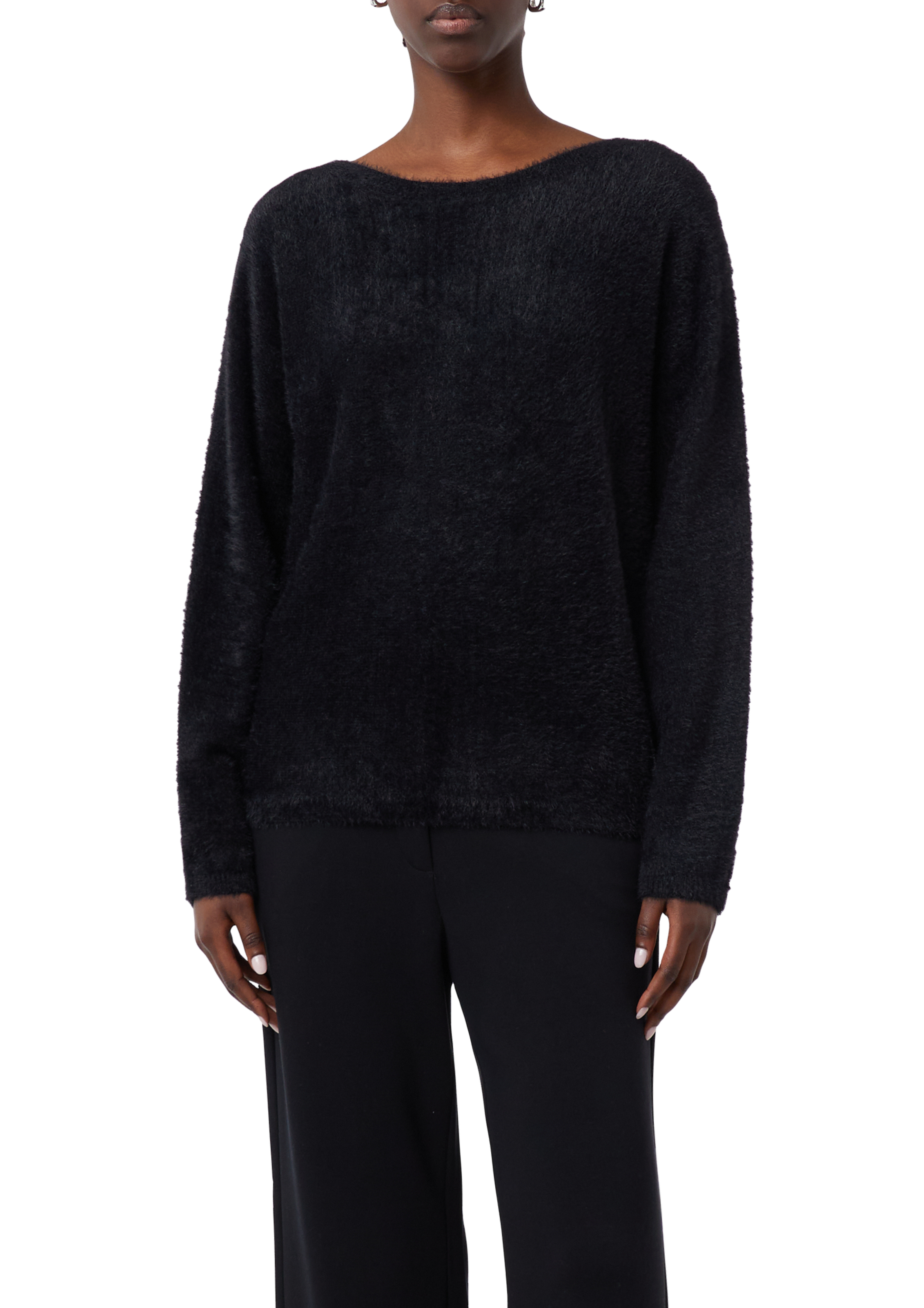 Comma Strickpullover mit extra weichem Plüsch günstig online kaufen