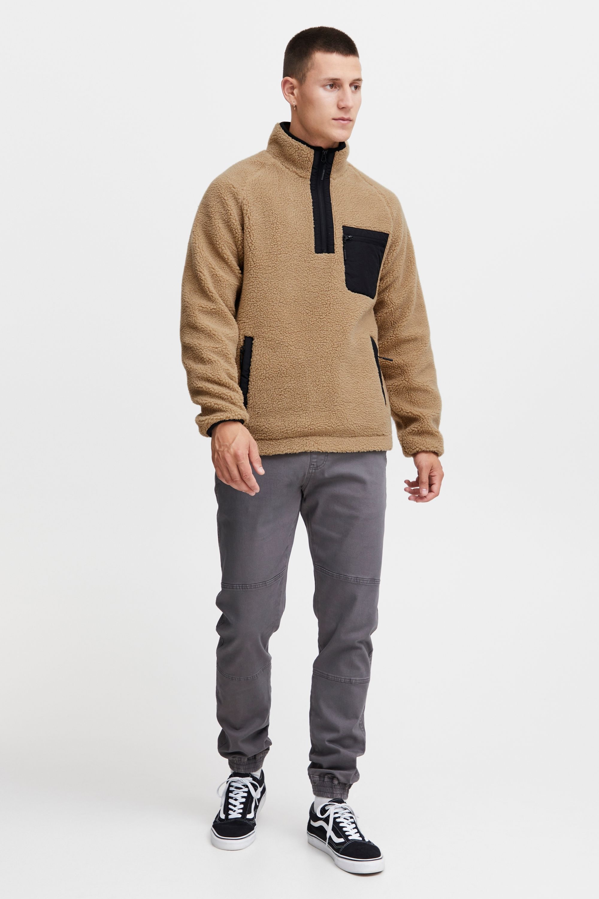 Indicode Strickfleece-Pullover "Fleecejacke IDTrout" günstig online kaufen