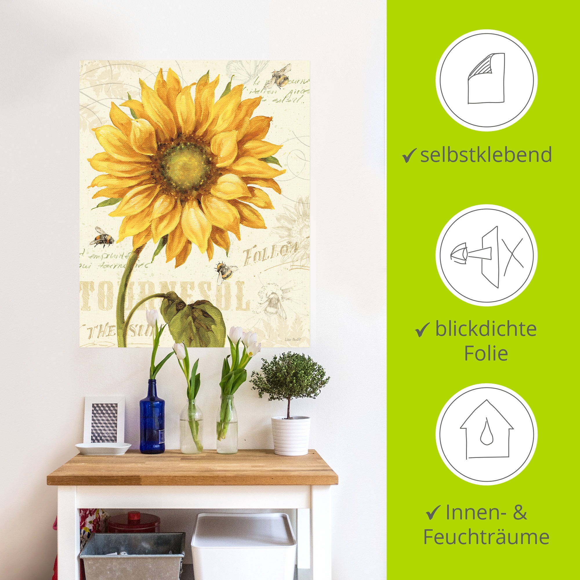 Wandbild ARTLAND "Under the Sun I", farbe bild(er): gelb, B:60cm H:80cm, Bilder, als Alubild, Leinwandbild, Poster, Wandaufkleber in verschied. Größen 2