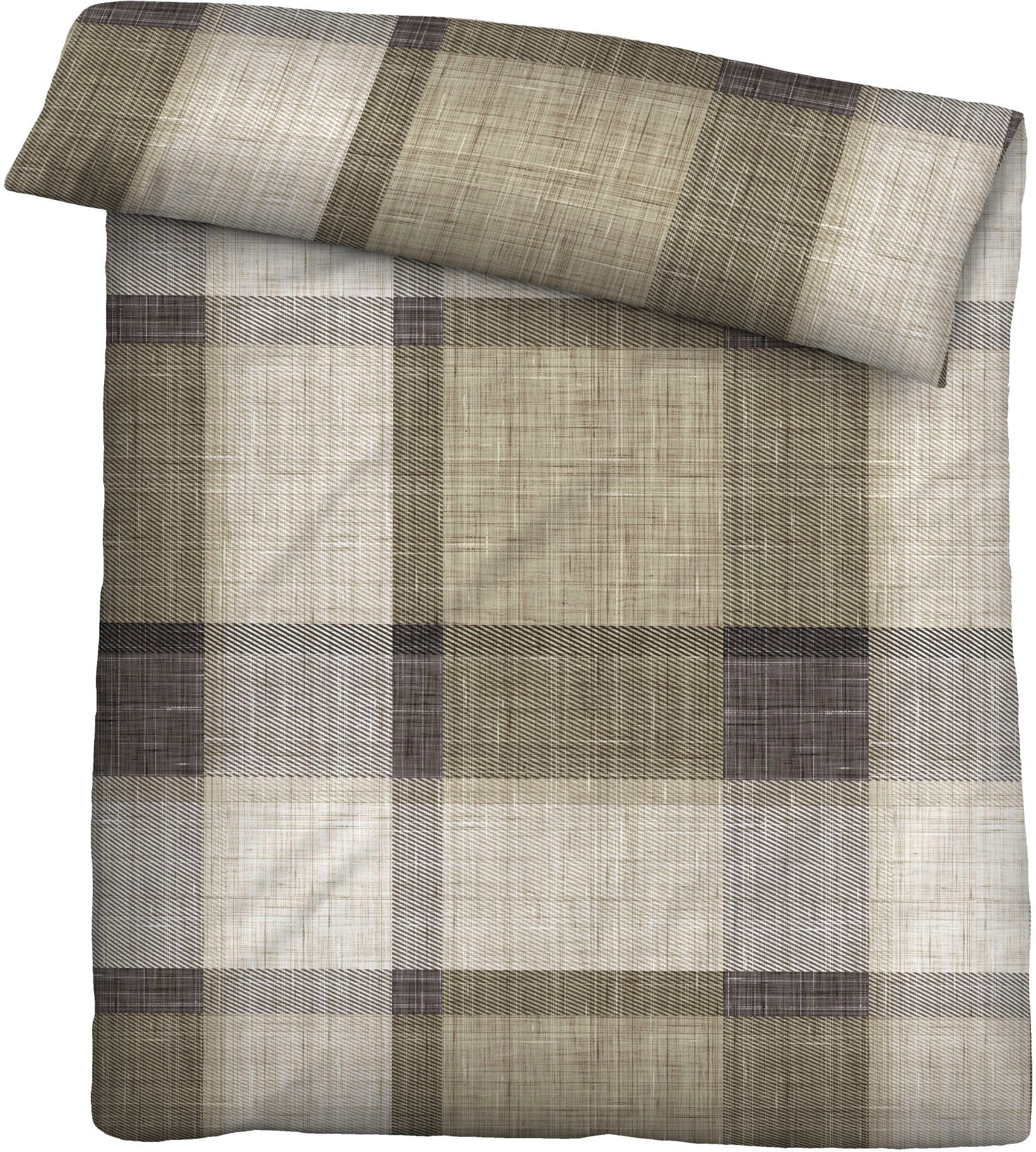 Biberna Bettwäsche »0004101« 2 Stk. tlg. wohlig warm + weich, pflegeleicht, 100% Baumwolle, Reißverschluss