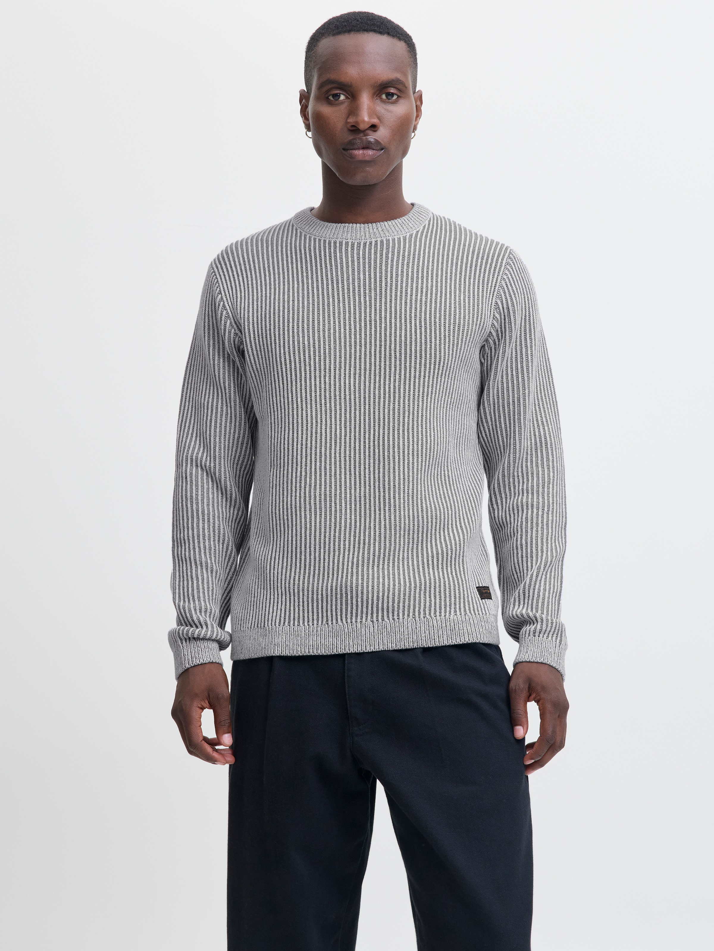 Jack & Jones Rundhalspullover "JJEDOVER KNIT CREW NECK SN" Baumwollmischung günstig online kaufen