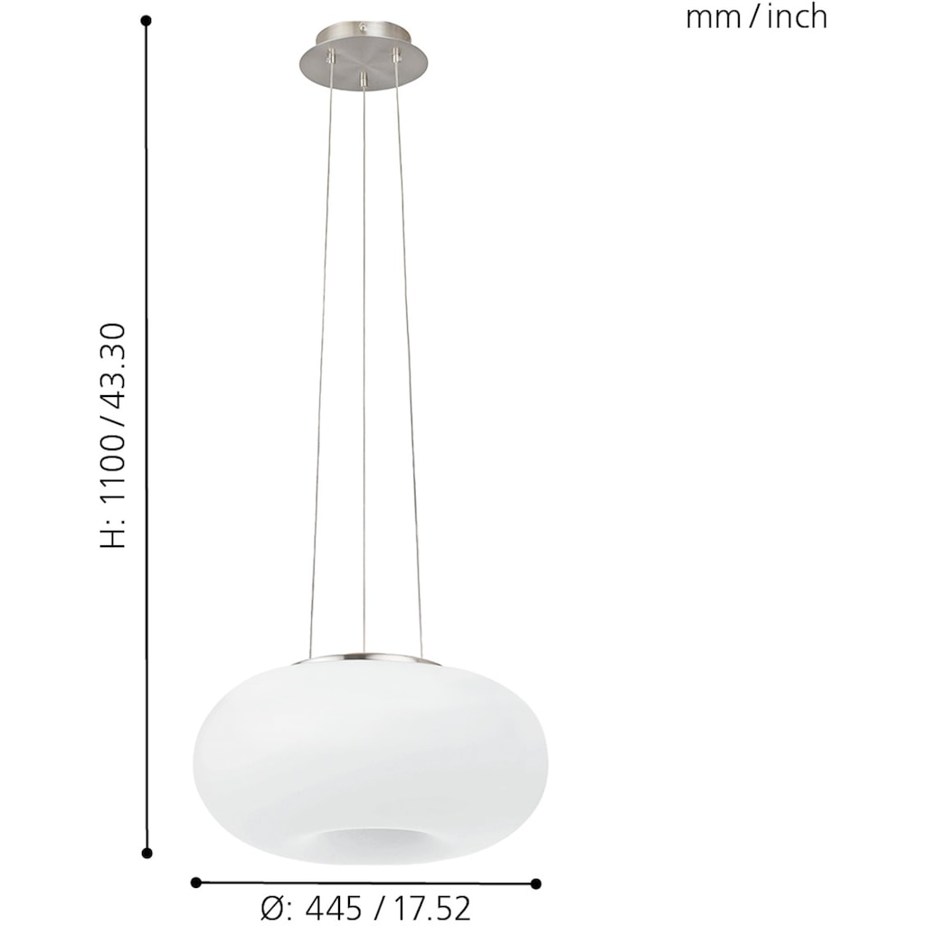 EGLO Pendelleuchte »OPTICA-C«, 1 flammig-flammig